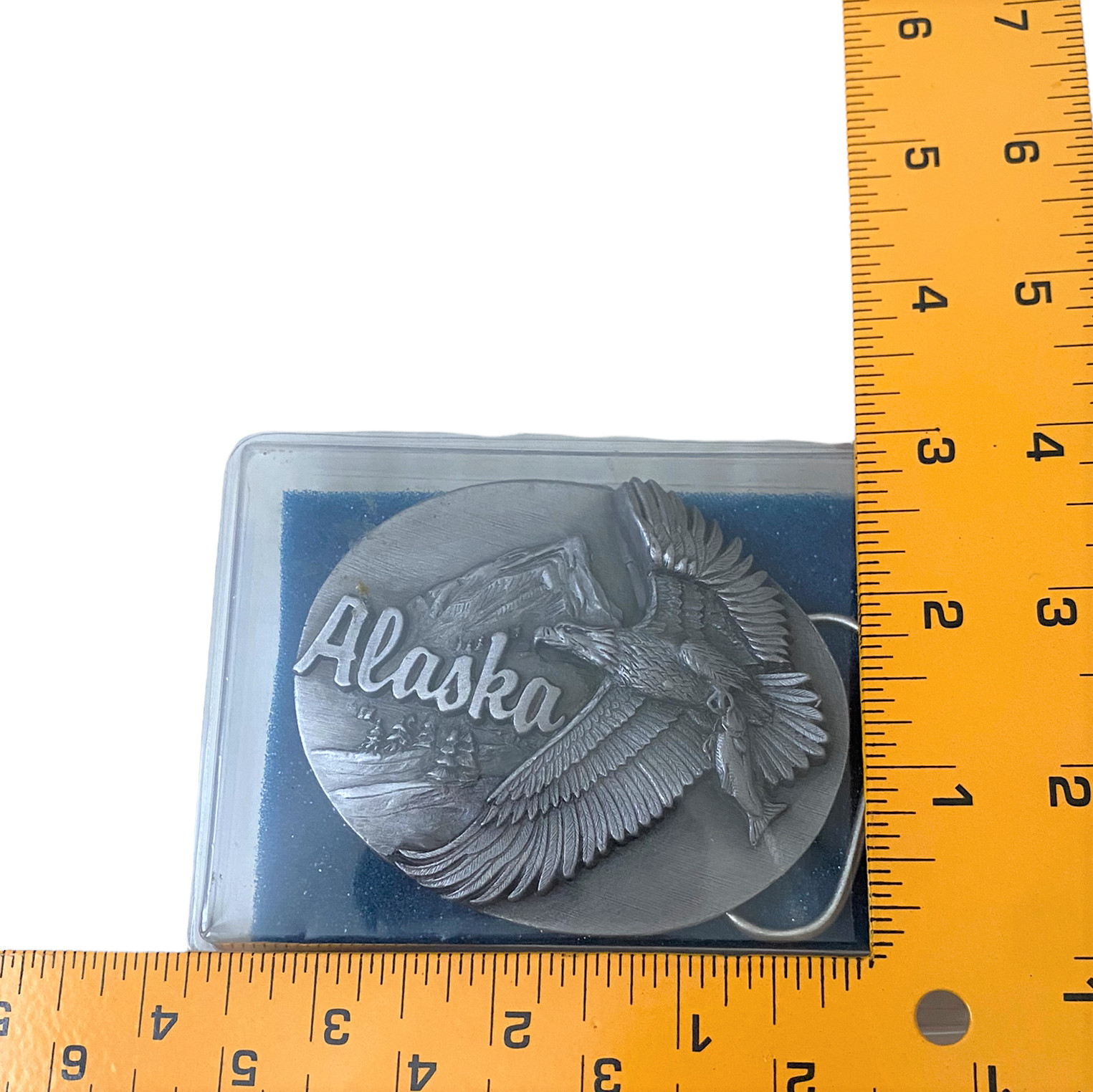 Mens Siskiyou Buckle Co Alaska Bald Eagle Belt Buckle Pewter Americana NEW VTG