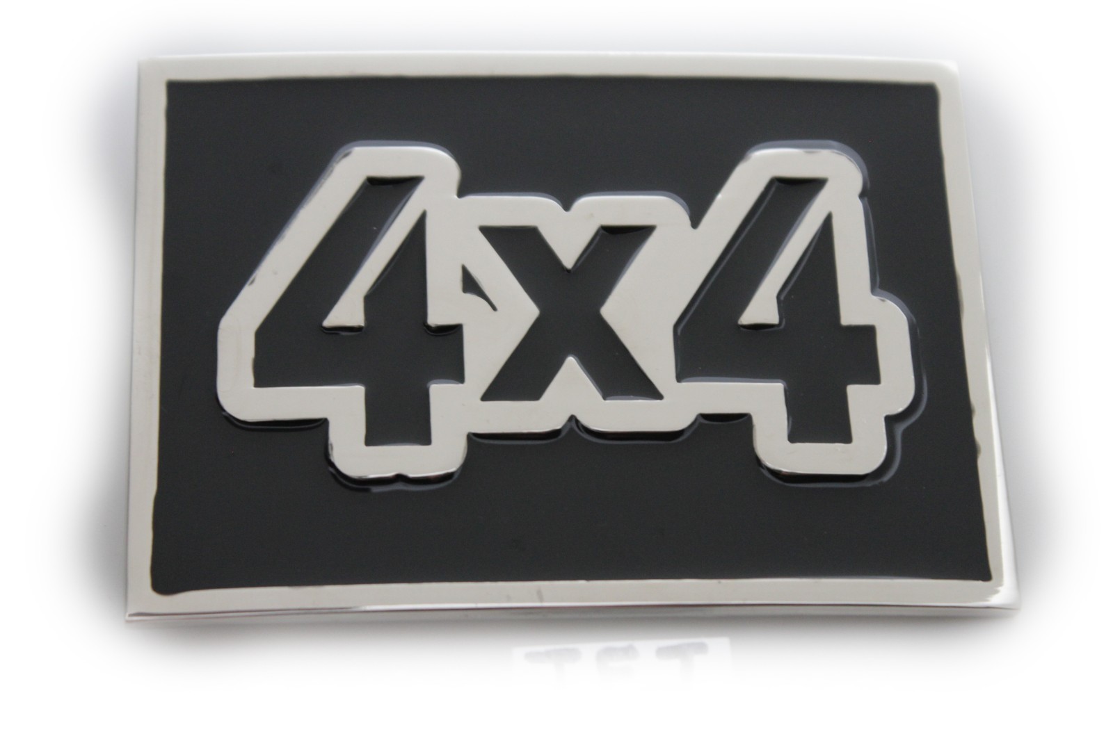 Men Women Fashion Belt Buckle Silver Black Metal 4X4 Four By Four Offroad Biker