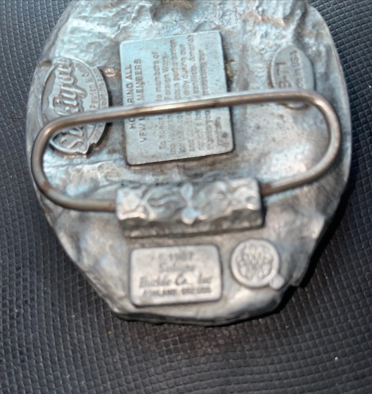 VFW Life Member Belt Buckle 1987 Siskiyou Buckle Co B71 Williams OR USA Vintage