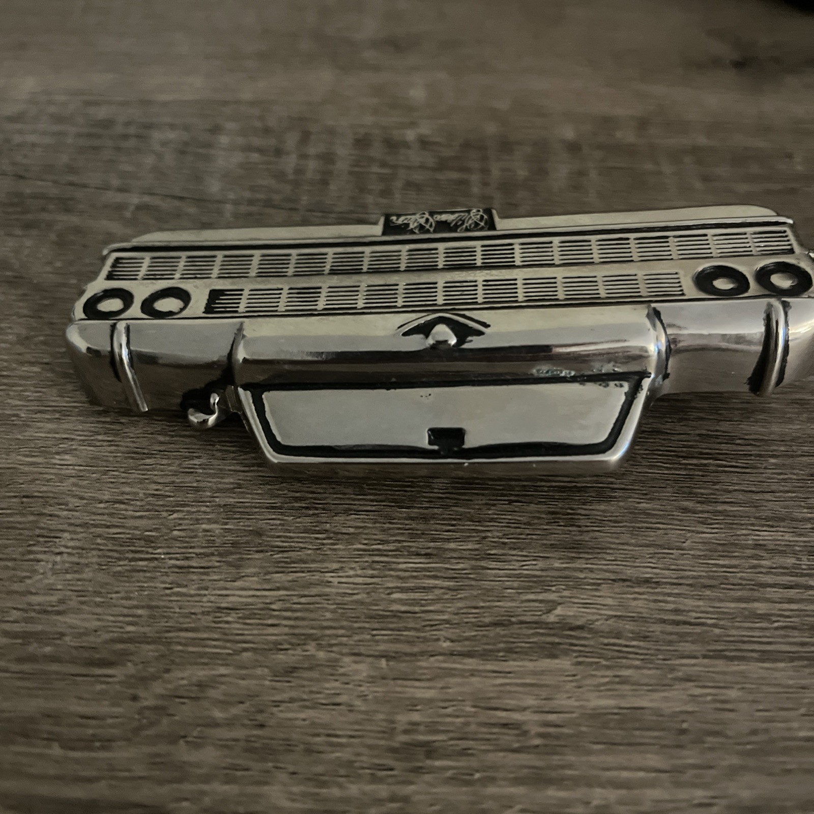 Vintage Brent Williams Orbit 1963 Chevy Impala Car Grille Belt Buckle