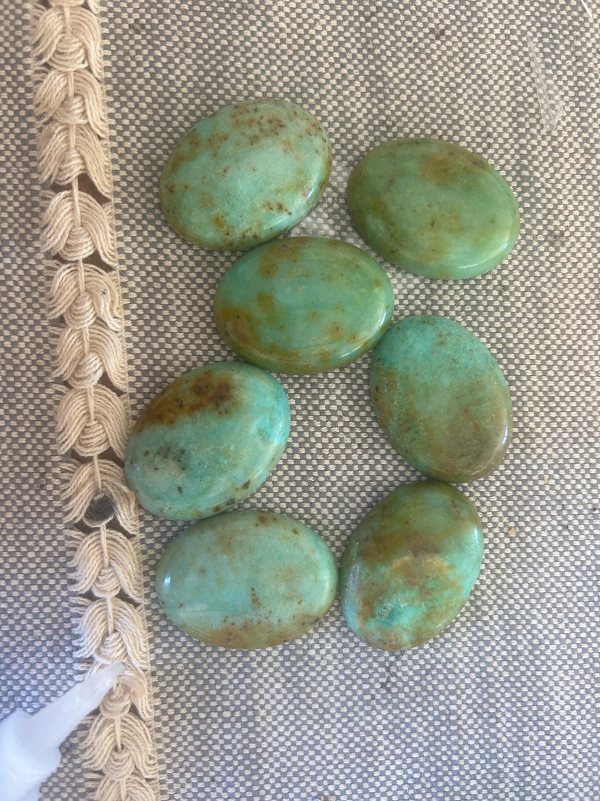 Teal Turquoise Stone Western Belt Buckle Cowboy Brass Agate Inlay 1.5in Strap