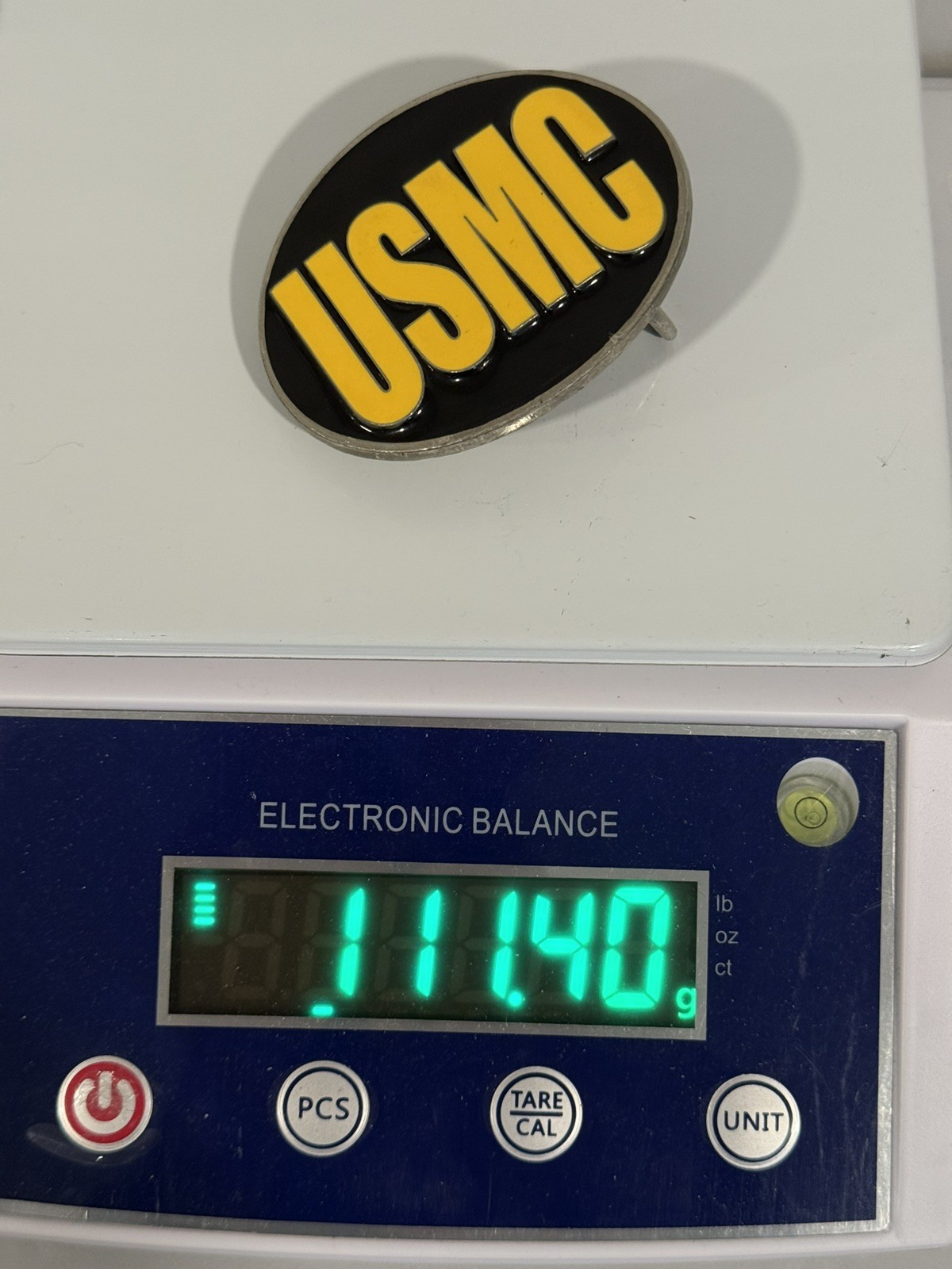 USMC Marine Corps Black Yellow Enamel Belt Buckle Siskiyou Military Gift