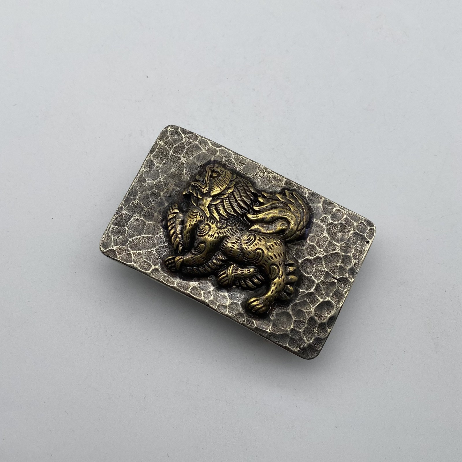 Vintage Old Silver Buckle,Mythology Kirin- Auspicious Beast, Belt Hardwares