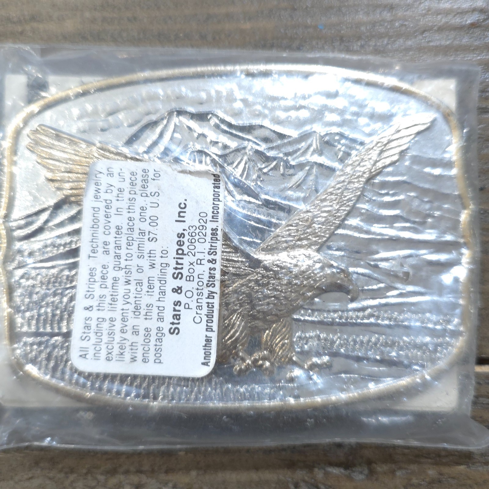NEW Vtg Silver and Gold Tone Bald Eagle Belt Buckle U.S.A. Collectable Rare Old