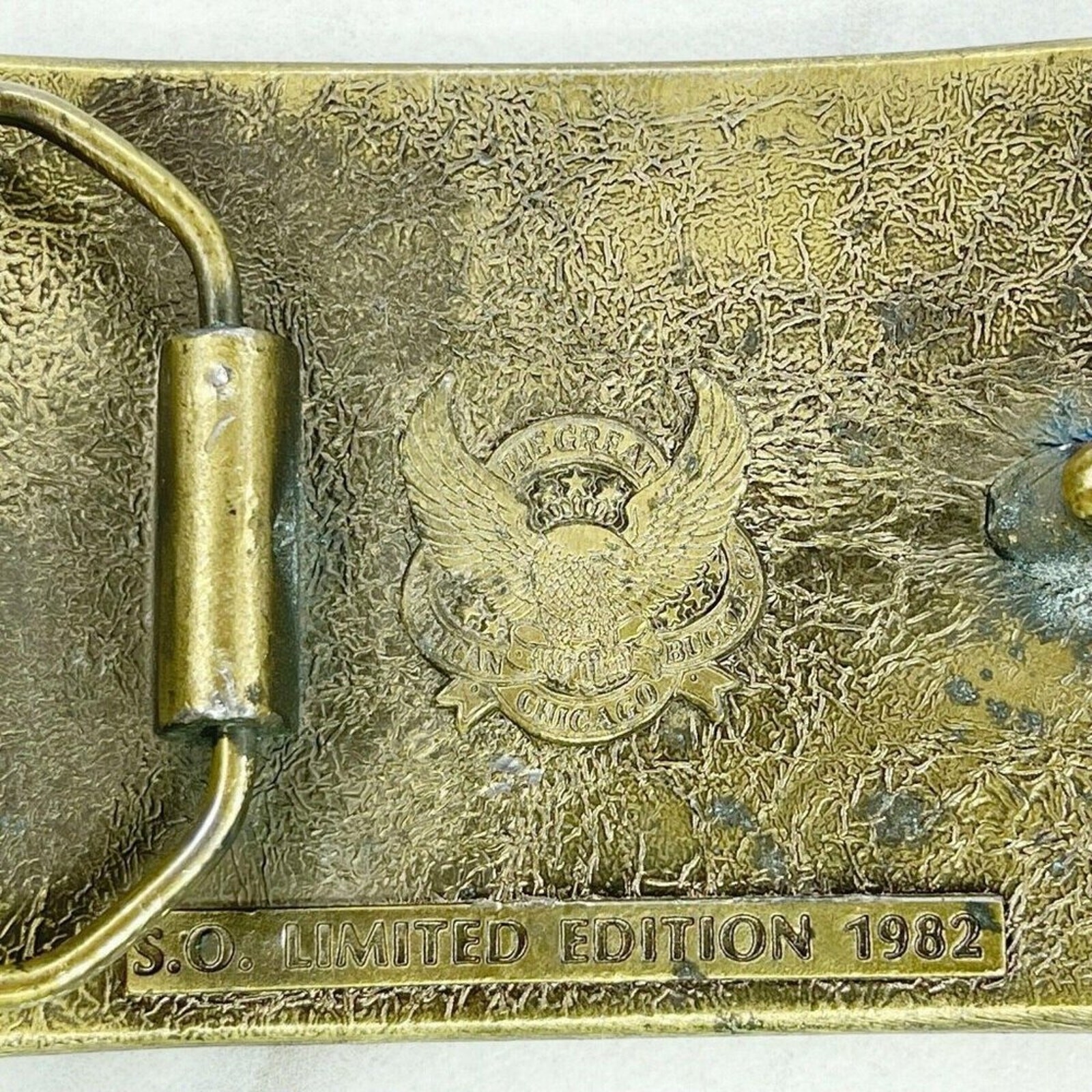 Vintage 1982 Great American Buckle Co Southern Outdoors Magazine Belt Buckle