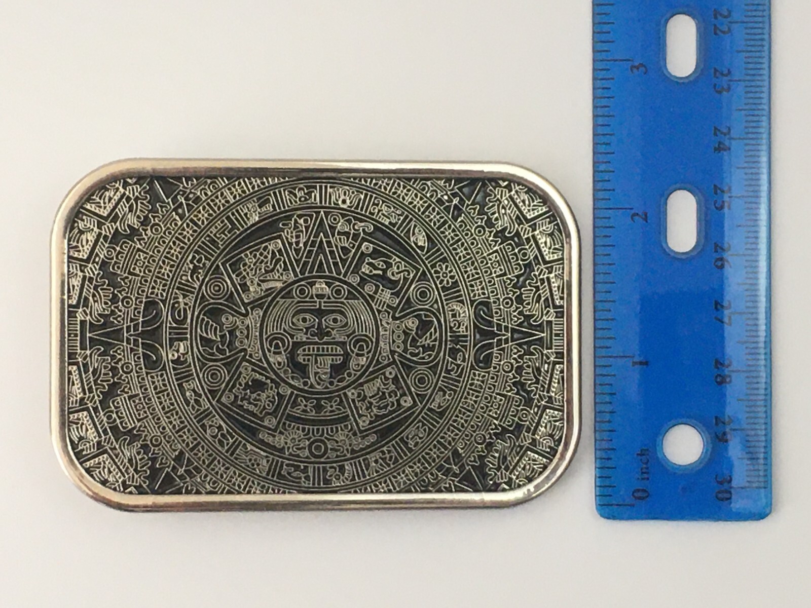 Mayan Aztec Belt Buckle Native Indian Calendario Aztec Calendar DEL SOL Mexican
