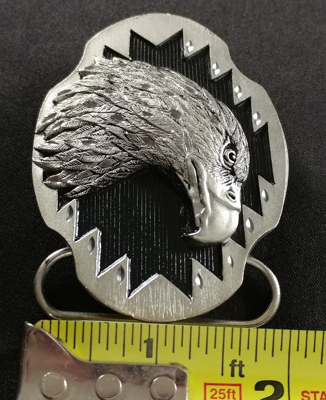 EAGLE HEAD BIRD WILDLIFE NATURE BELT BUCKLE SISKIYOU MADE IN USA 1996