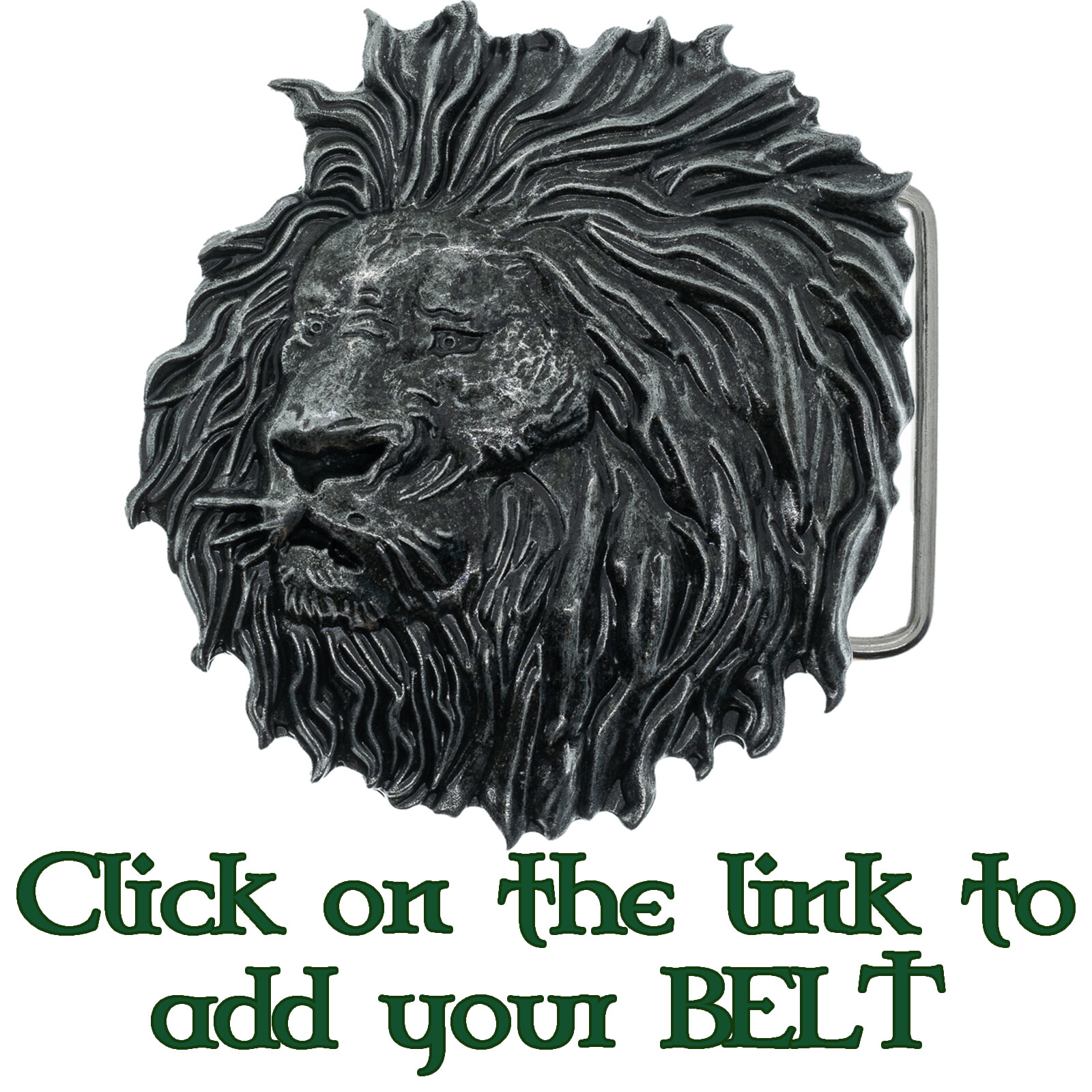 Lion Head Buckle Legend Bob Marley lion of Judah Wild Animal Big Cat Rasta