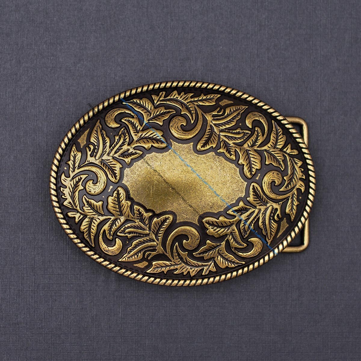 Western Flower Heavy Antique Brass Huge Leathercraft Belt Buckle Fit 39mm Strap
