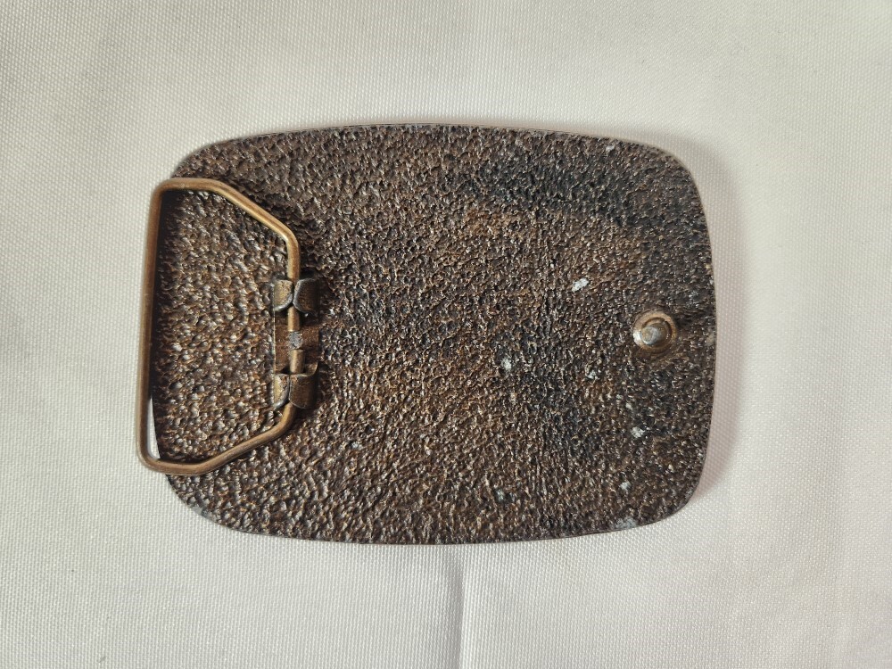 Power Rig & Equipment Company 1.75&Prime; Vintage Brass Belt Buckle Oil Industry