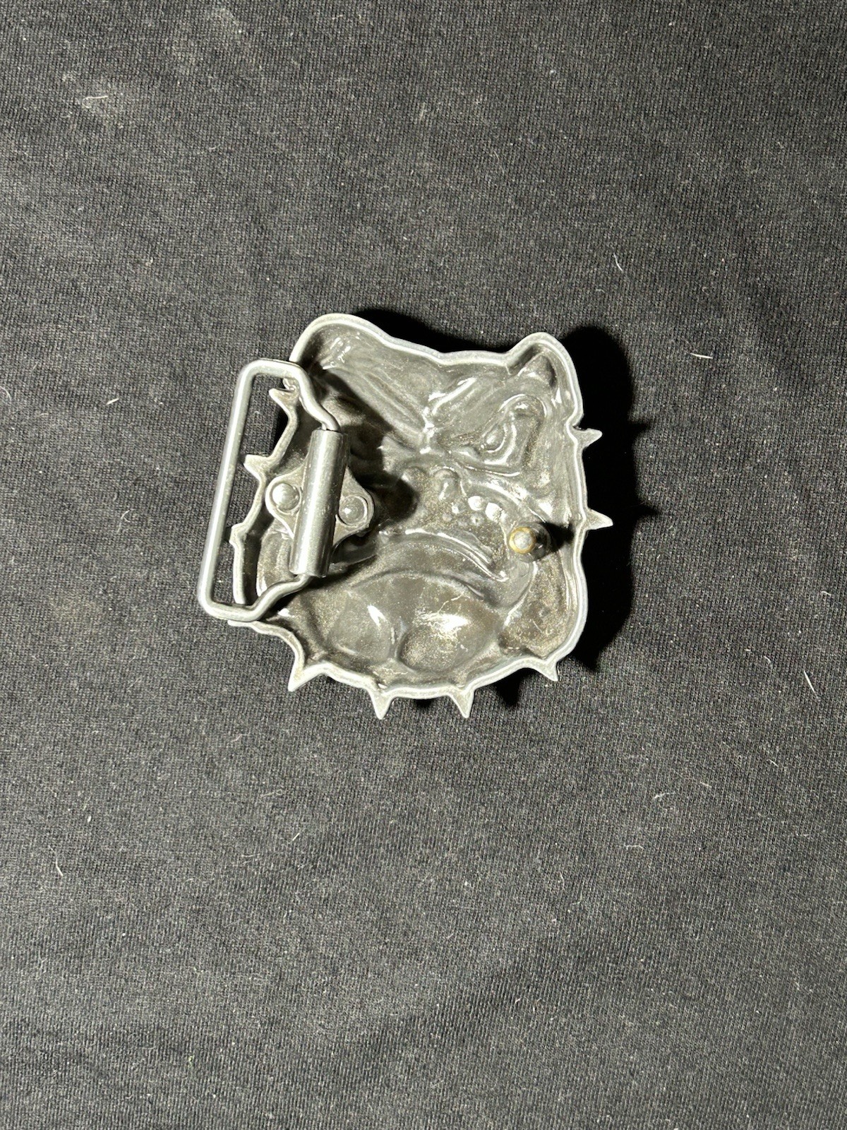 Bulldog With Spiked Collar Belt Buckle