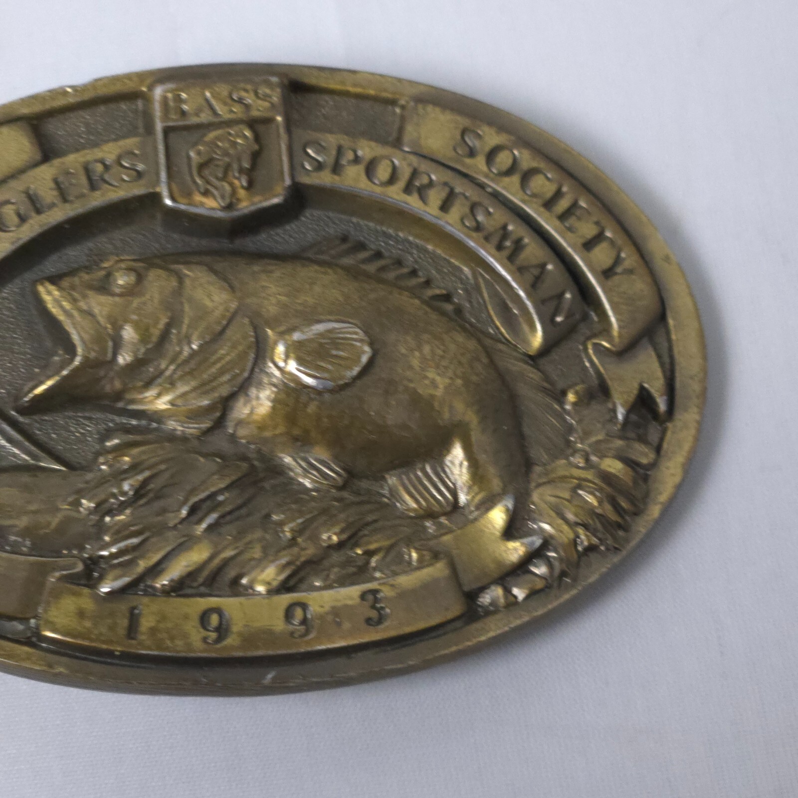 Vintage 1993 Bass Anglers Sportsman Society Buckle Fishing Tournament