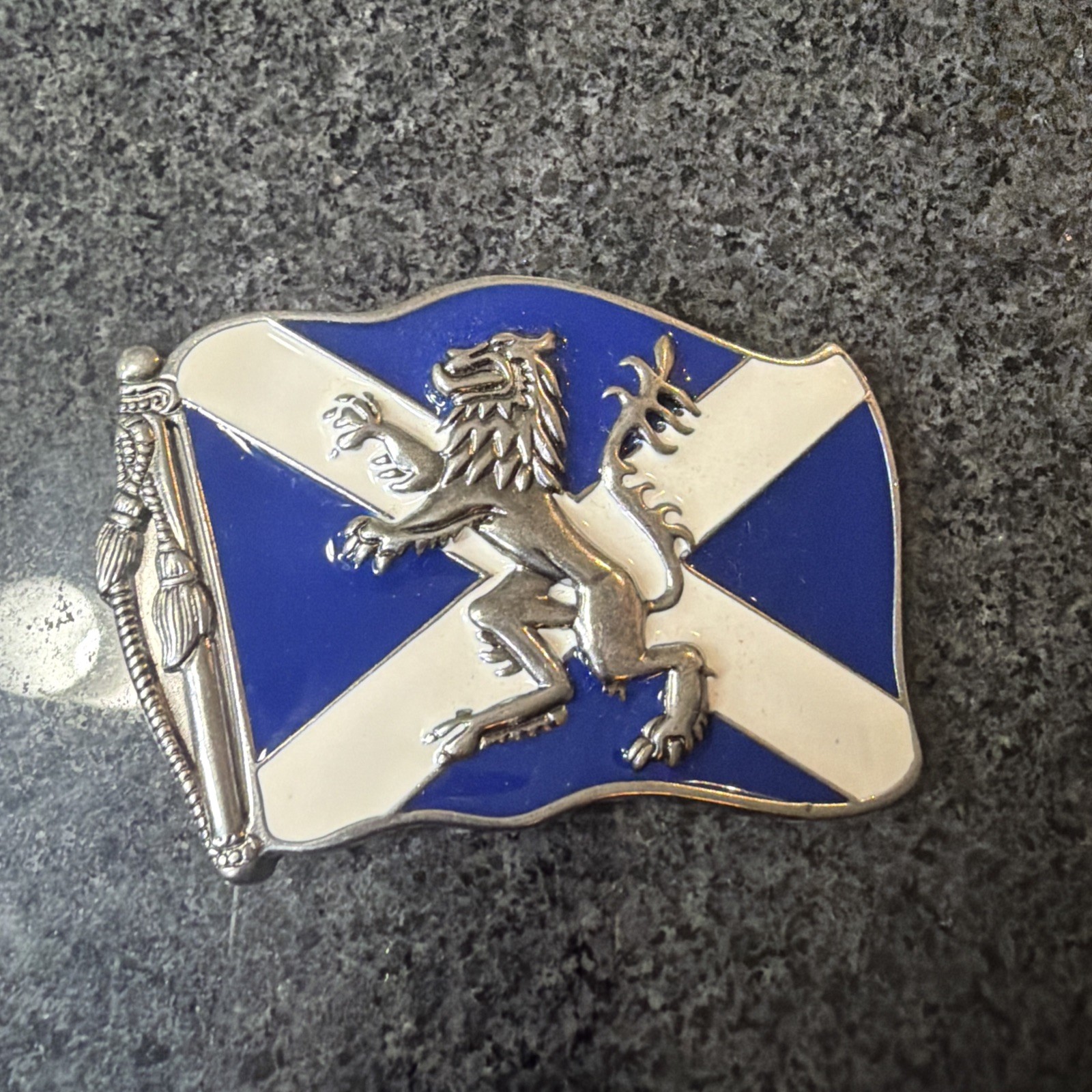 St. Andrew&rsquo;s Cross with Rampant Lion Celtic Belt Buckle Bottle Opener