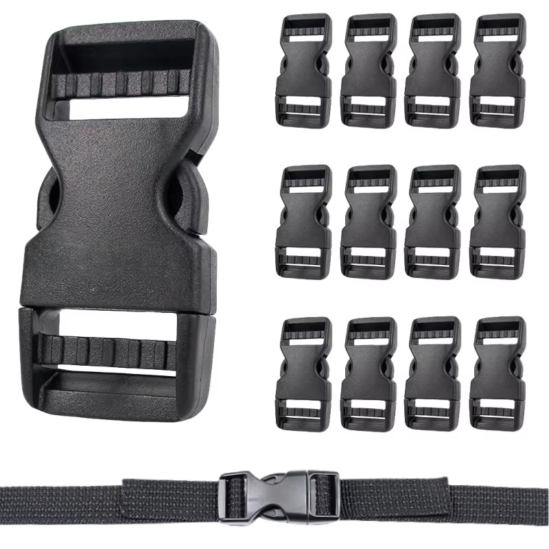 10Pcs Plastic Side Release Buckles Clip for Paracord Backpack Pet Collar Webbing