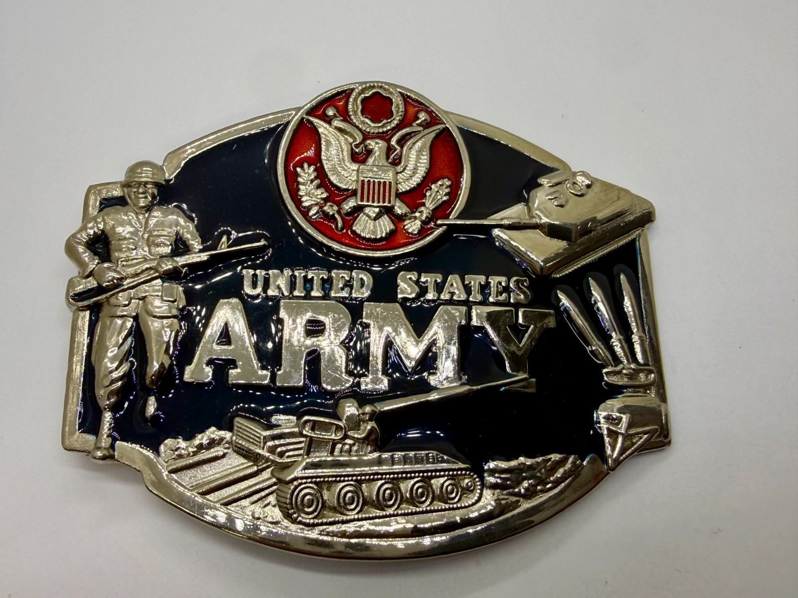 United States Army Military Soldier Veteran Commemorative Belt Buckle