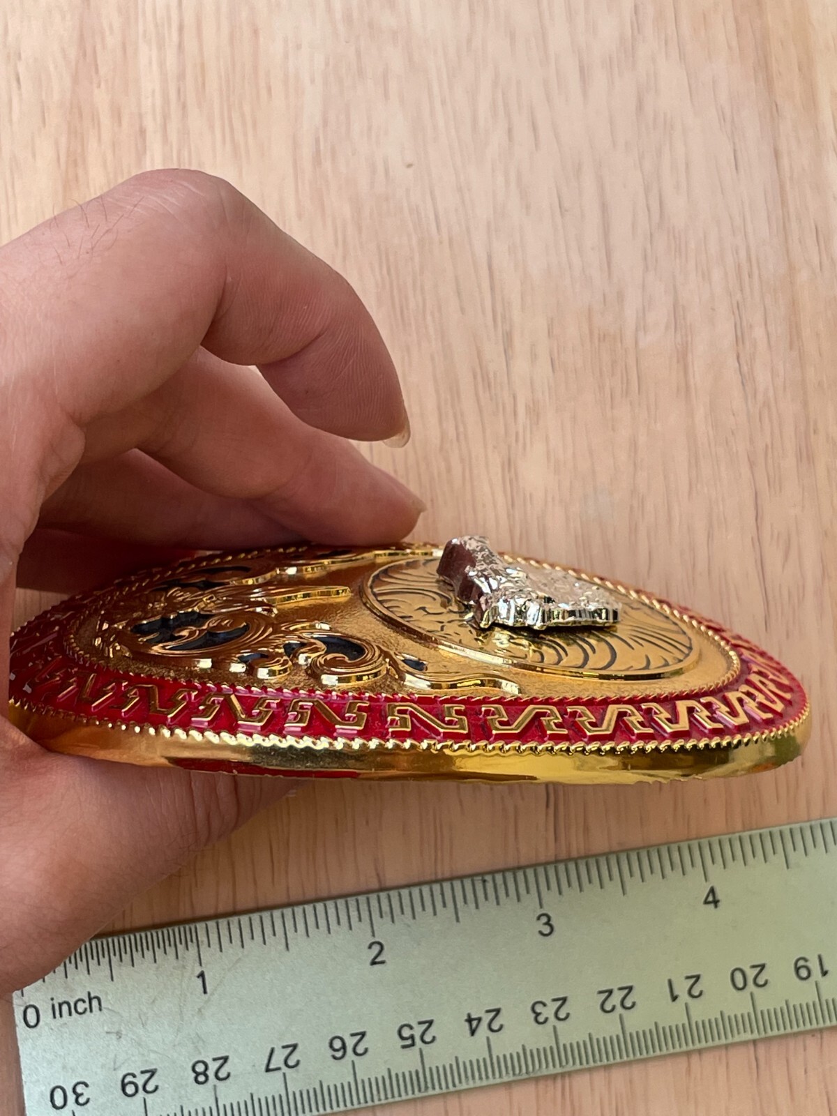 Western Buckle Oval Silver Gold Red Horse Head Cowboy 2 » Hebillas Vaqueras