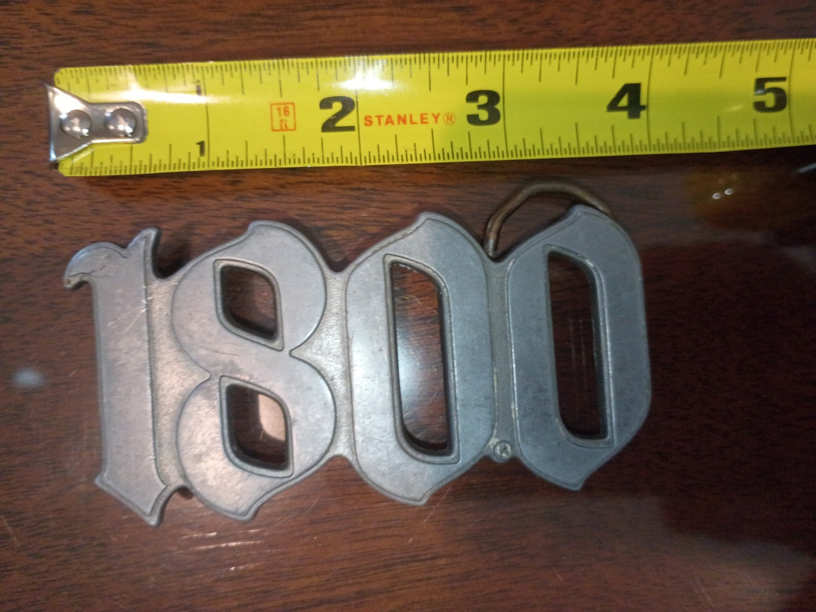 1800 Tequila Liquor Silver Tone Belt Buck Alcohol Advertising Antique Htf VG++++