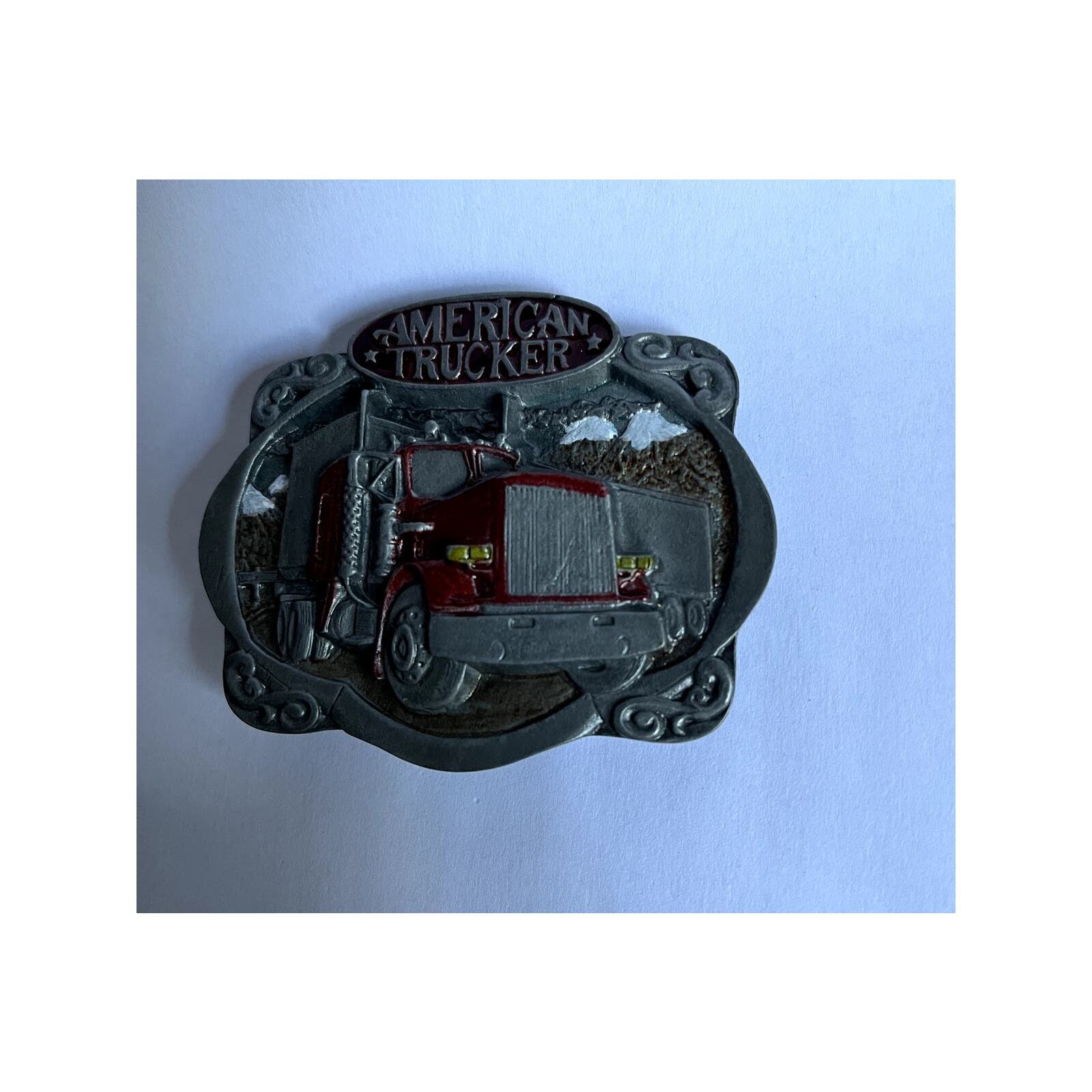 American Trucker Truck Driver Belt Buckle