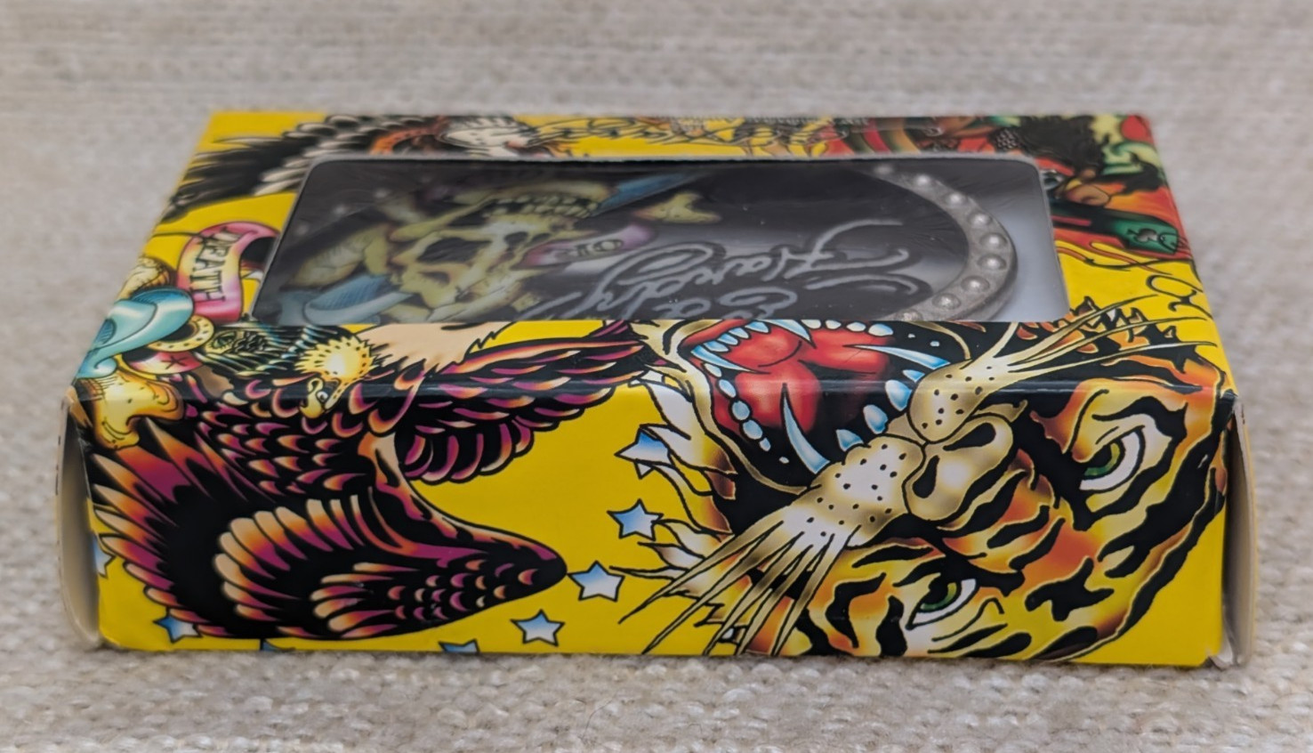 New w/Tags Ed Hardy Metal Belt Buckle Death or Glory Skull & Dagger 260448G