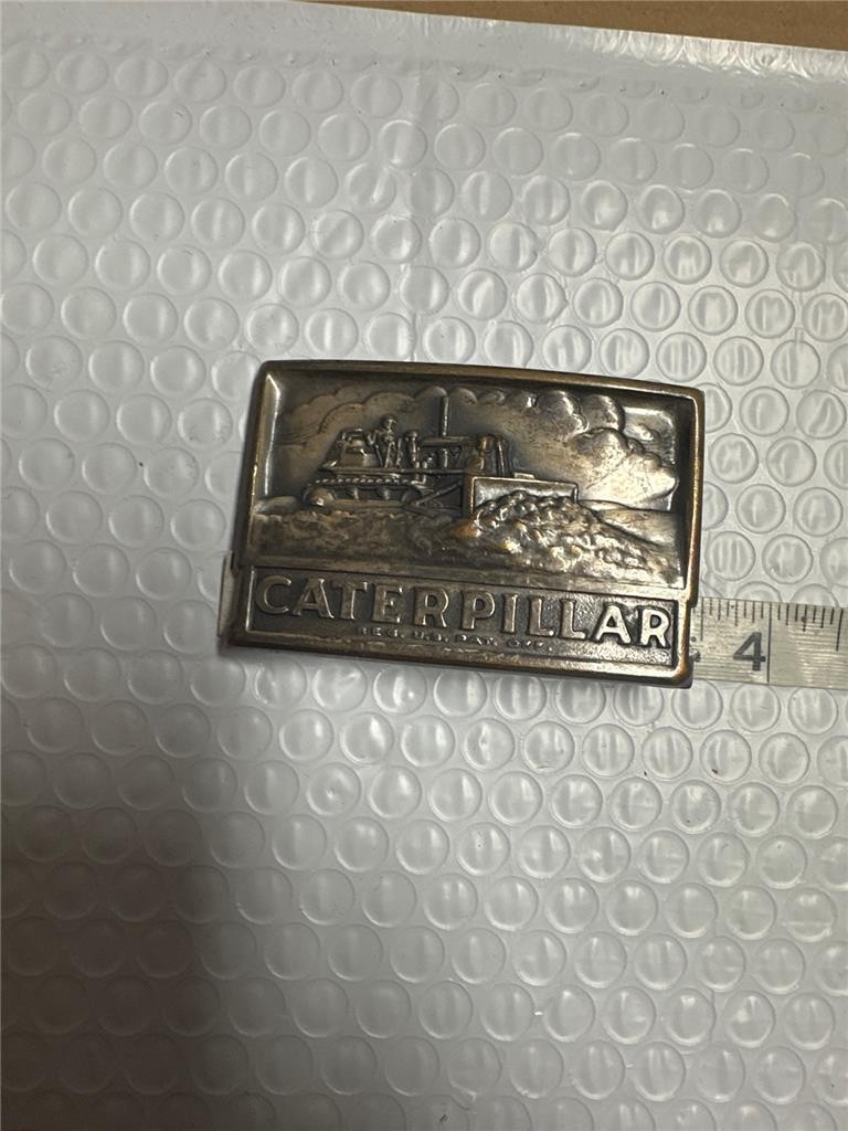 Vintage Caterpillar Bulldozer Belt Buckle