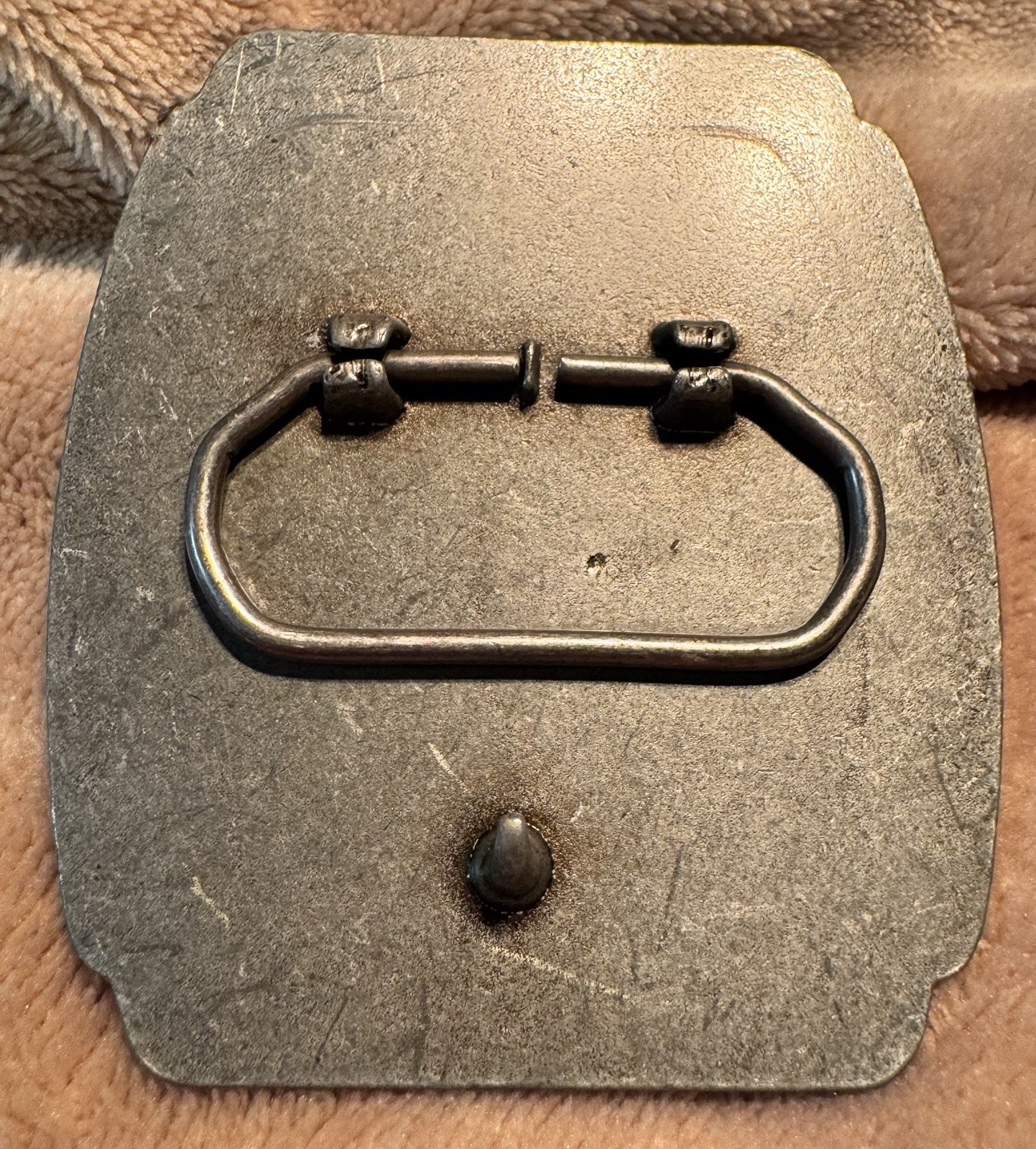 Jim Bean Whiskey Cowboy Rodeo Advertising Belt Buckle Country Western Solid