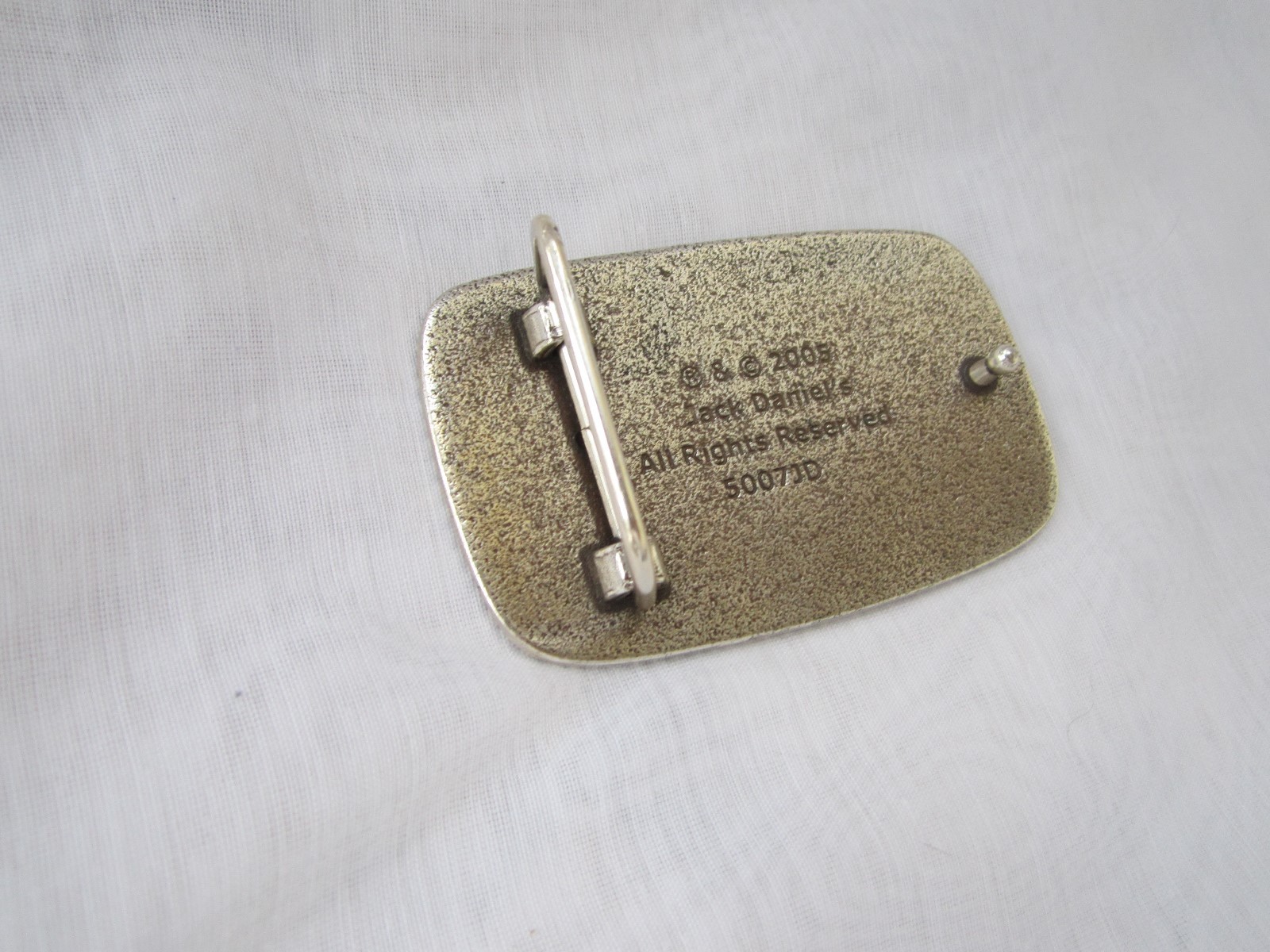 Jack Daniels Belt Buckle Silver Tone Old No. 7 Brand 2005