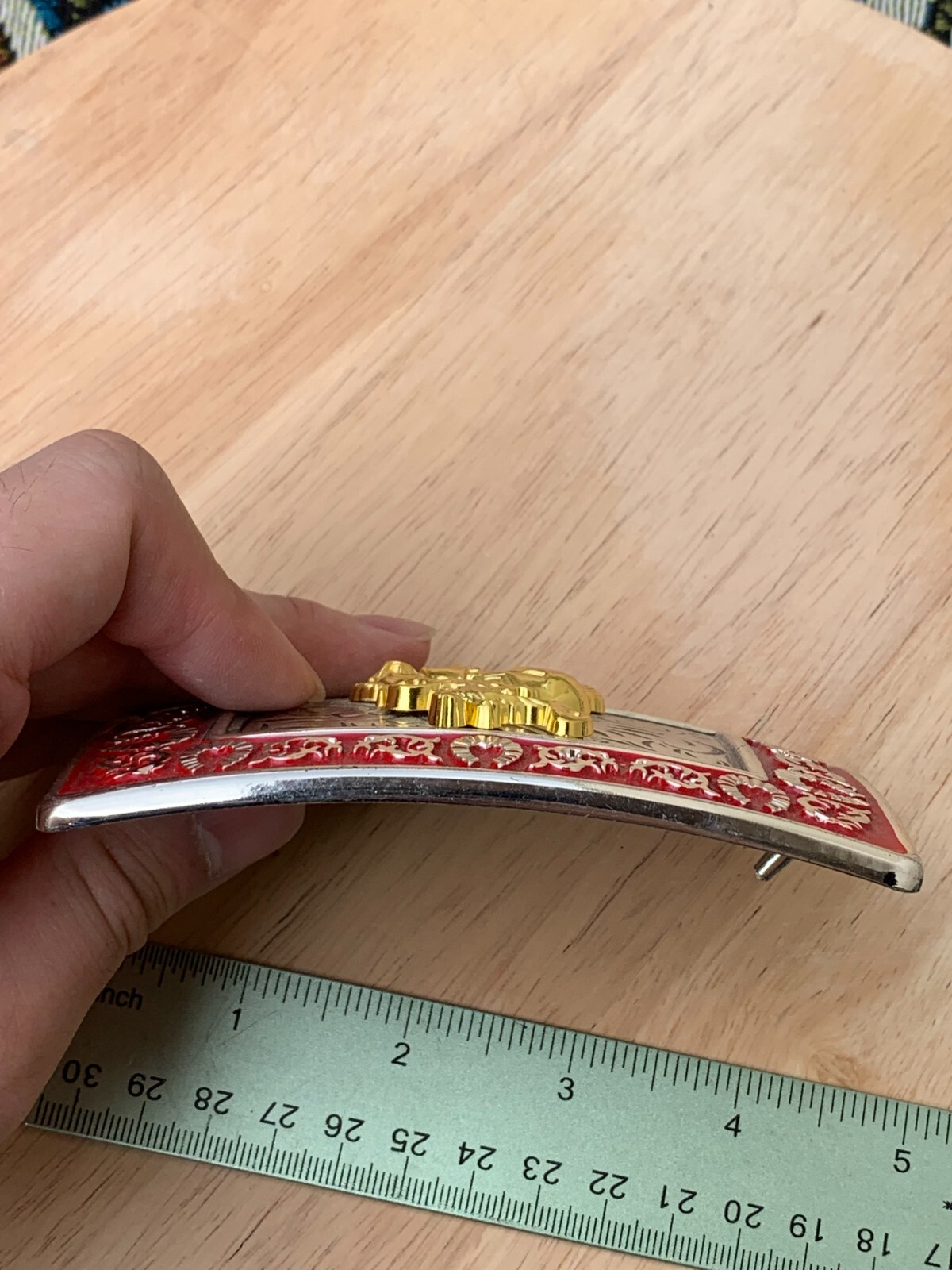 Western Buckle Gold Silver Red Horse Rider Cowboy Fit 2 » Hebilla Vaquero