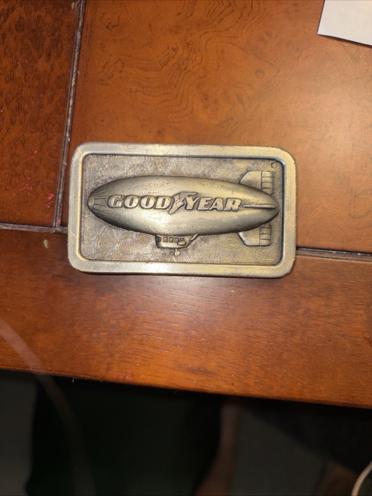 Vintage 1974 Goodyear Tire and Rubber Company Blimp Belt Buckle – Reproduction