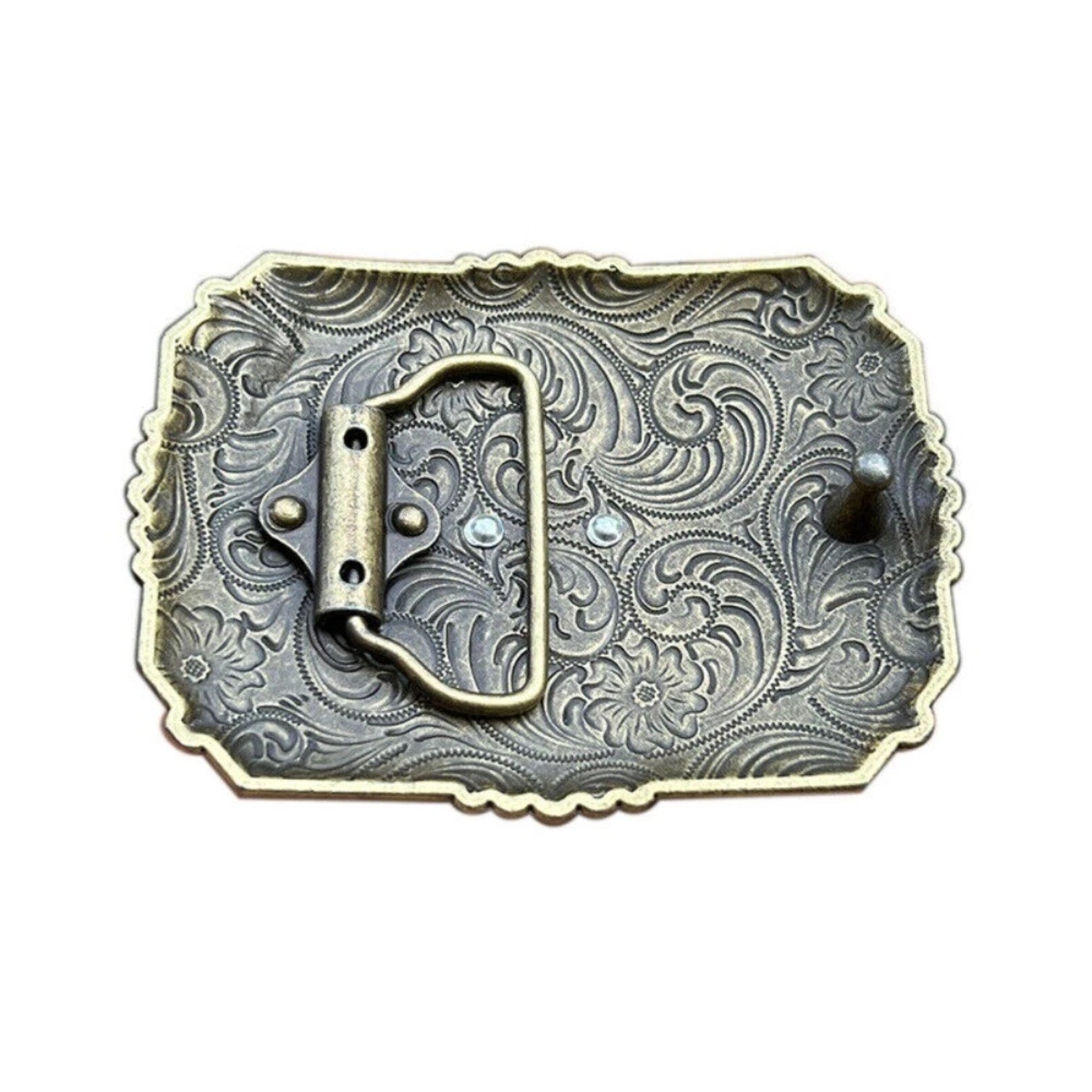 Cross & Prayer Belt Buckle Western Men&rsquo;s Vintage Style Floral Cowboy Rodeo Wear