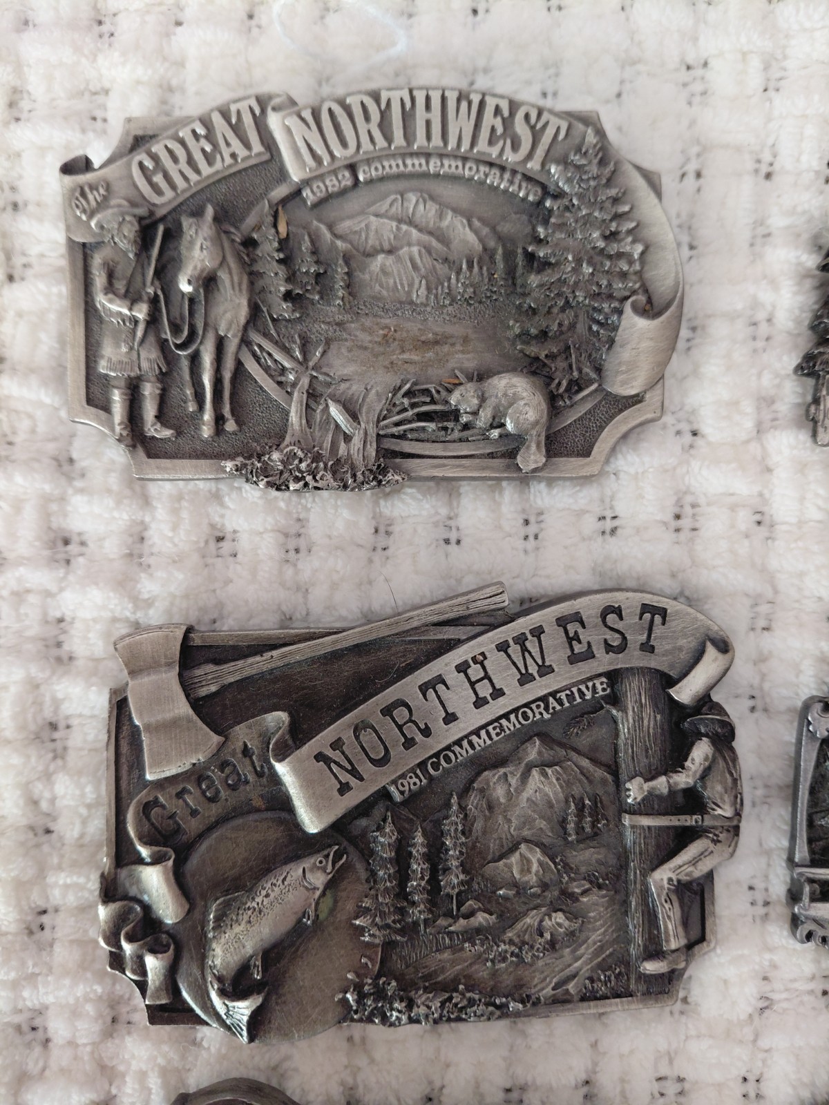 Siskiyou Lot of 8 Great Northwest Limited Edition Vintage Silver Belt Buckles
