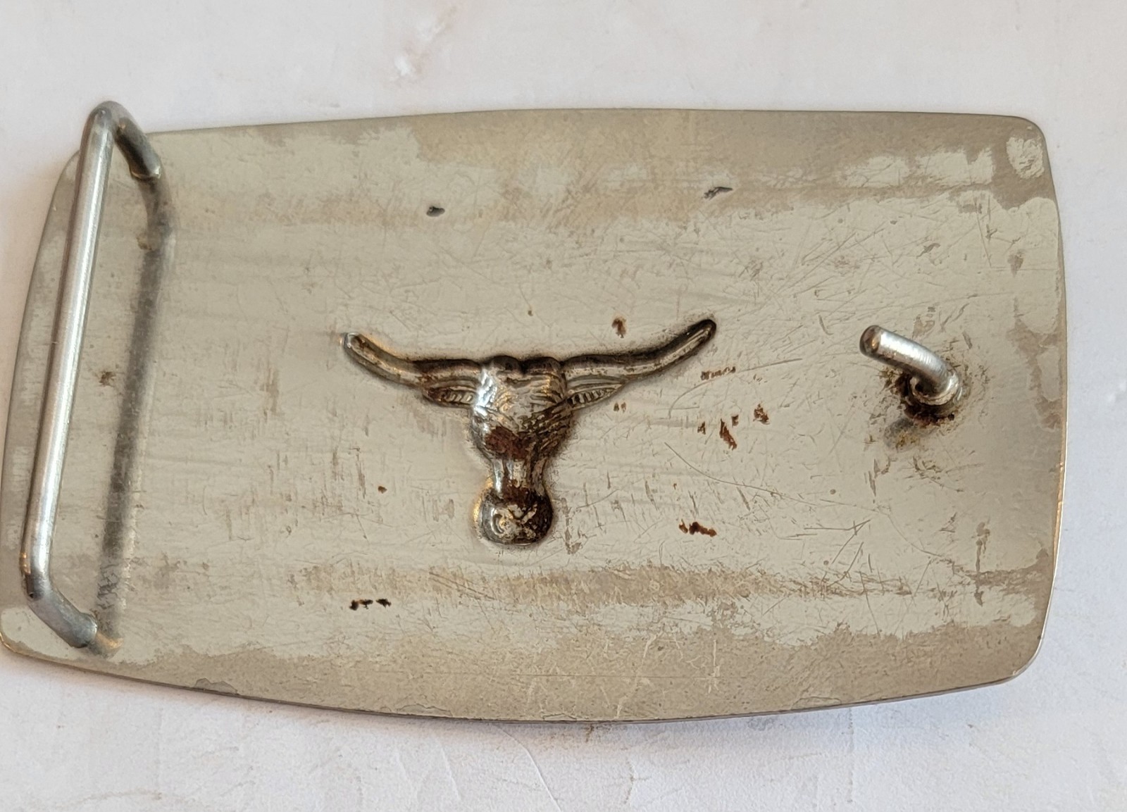 Bull Belt Buckle, 3.5&Prime; inches x 2 inches- Steel Metal