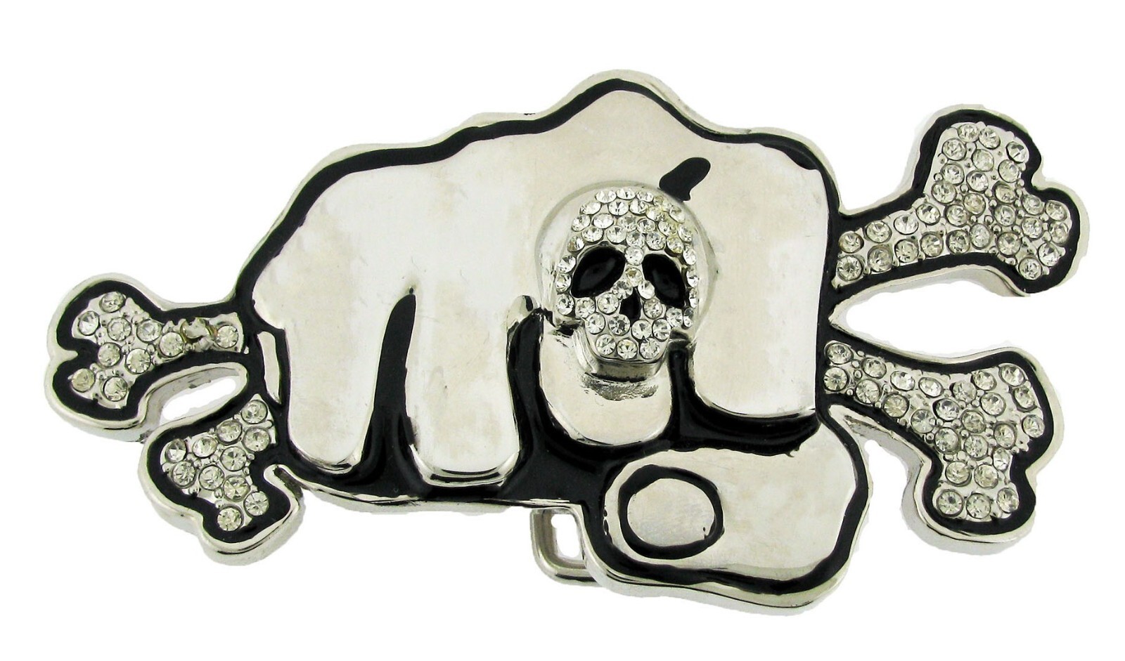 skull skeleton tattoo metal belt buckle halloween party costume gift