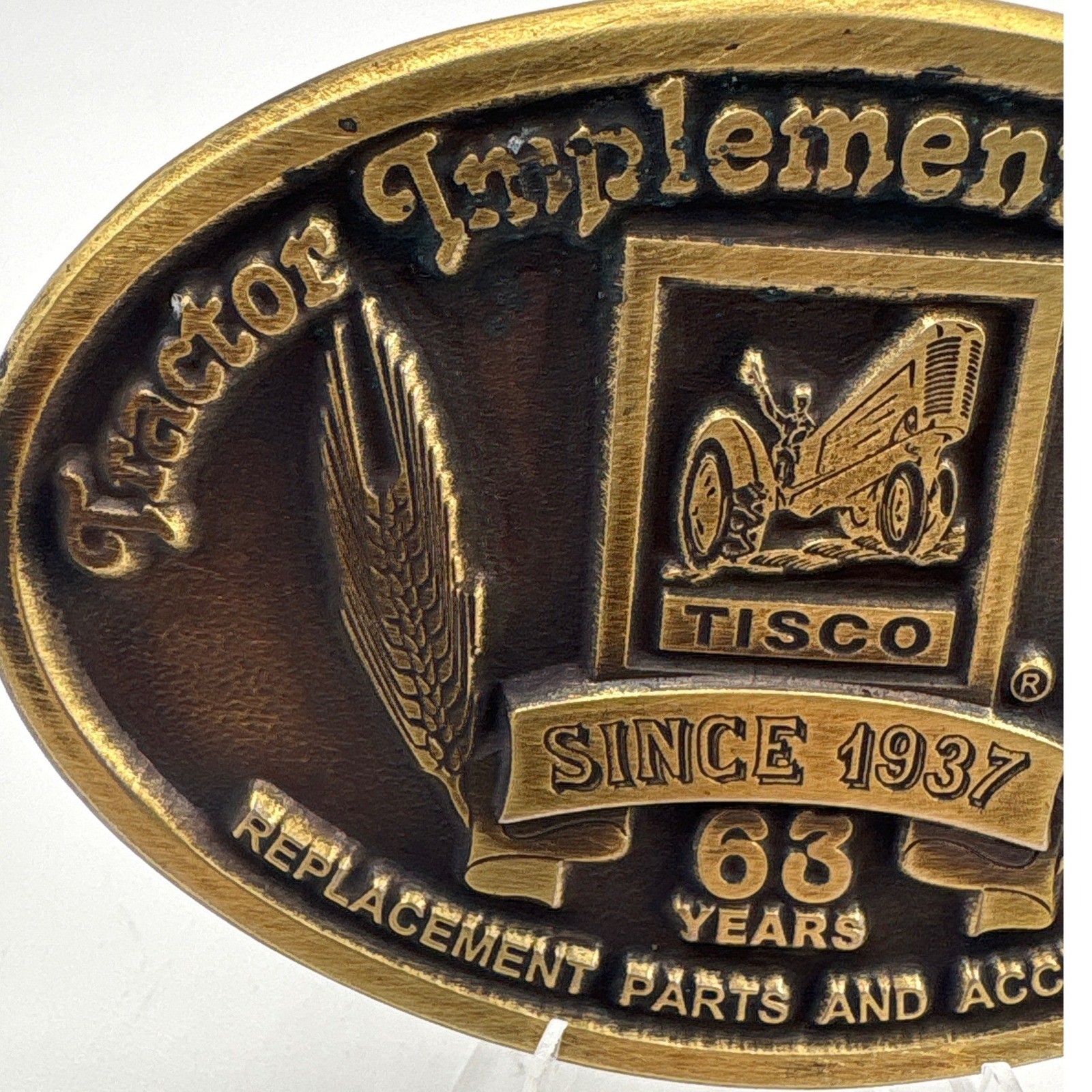 Tisco Tractor Implement Supply Co. Belt Buckle 2000 63 years limited #4142