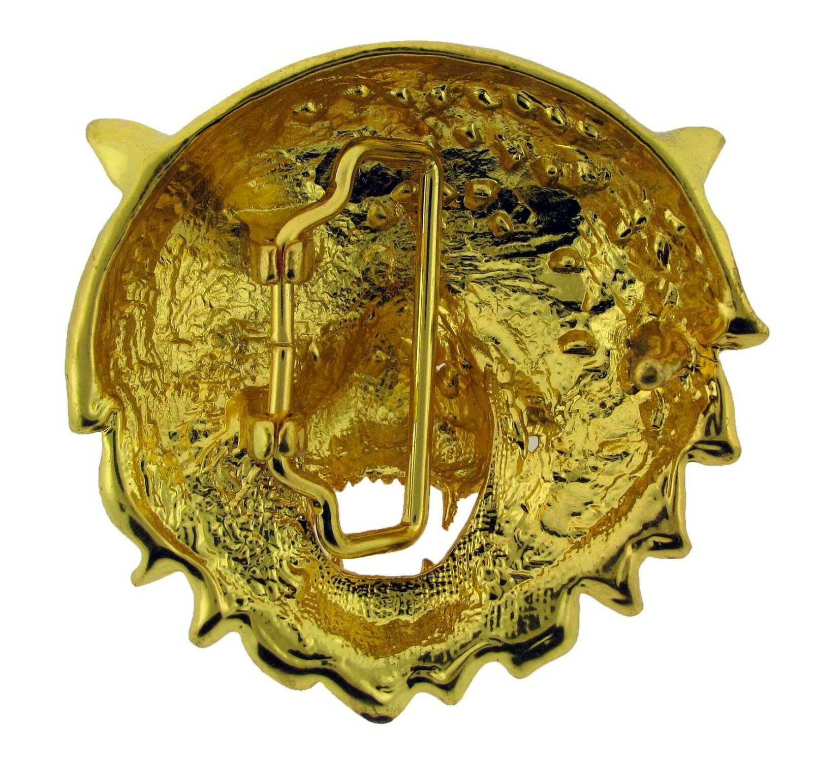 Lion Belt Buckle Big Cat Tiger Men Women Gold Metal Western Rodeo Cowboy Fashion