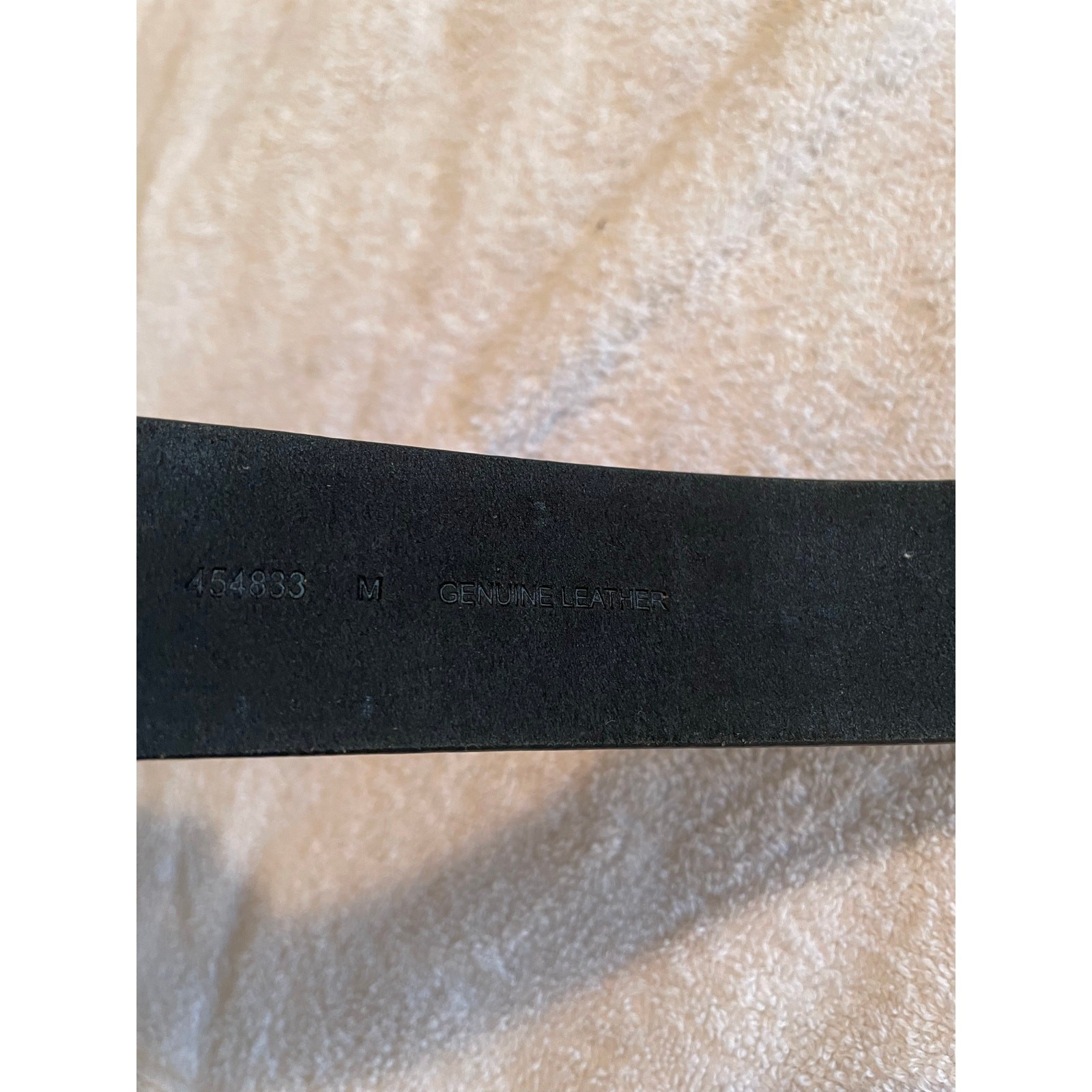 Calvin Klein Black Smooth Genuine Leather Silver Buckle Belt Size Medium unisex