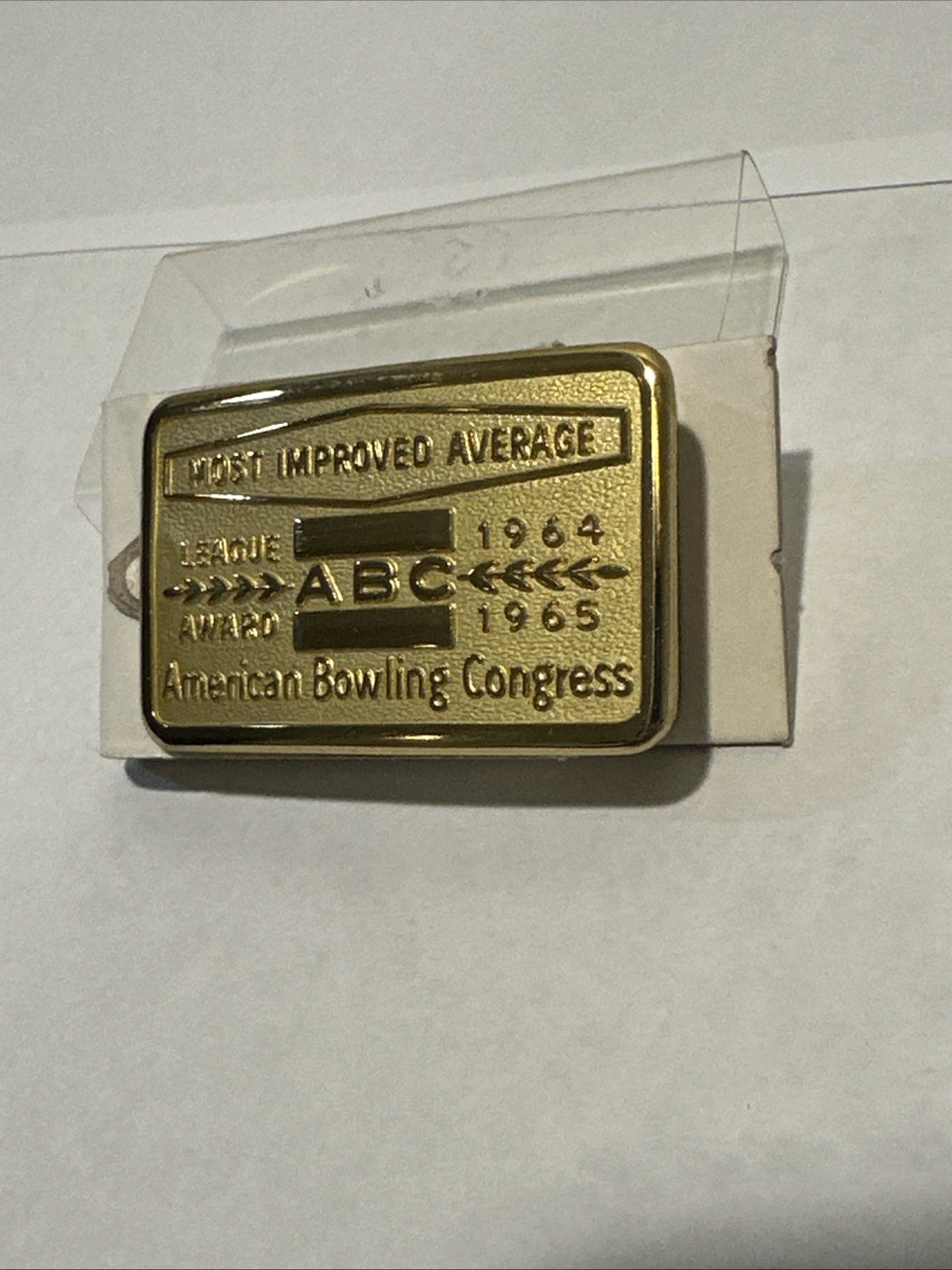 American Bowling Congress Belt Buckle Most Improved Average Award 1965-1965