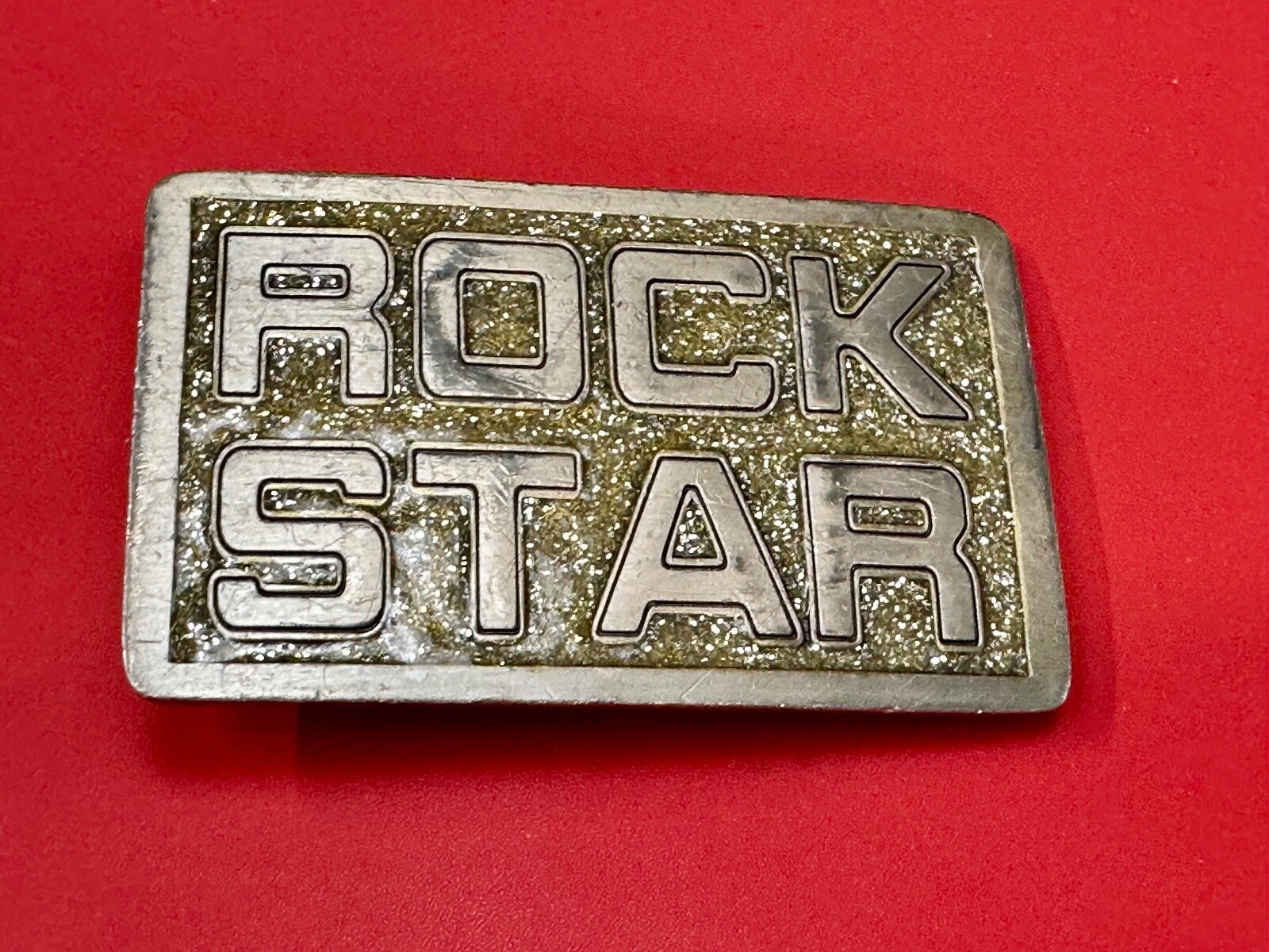 Rock Star 2001 Great American Products Statement Novelty Vintage Belt Buckle