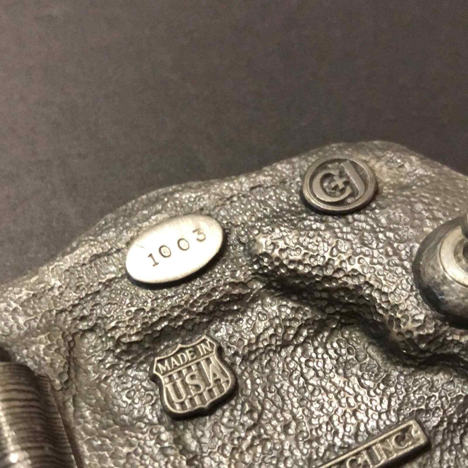 Vintage VTG America’s Goods Move By Truck Trucking Pewter Tone 3D Belt Buckle