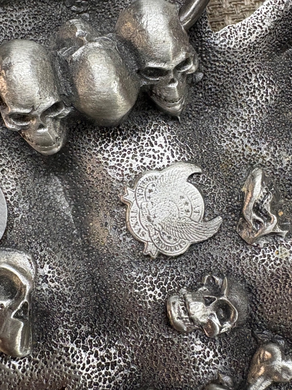 Skull & Cross Belt Buckle # 4640 Great American Products Texas Skulls
