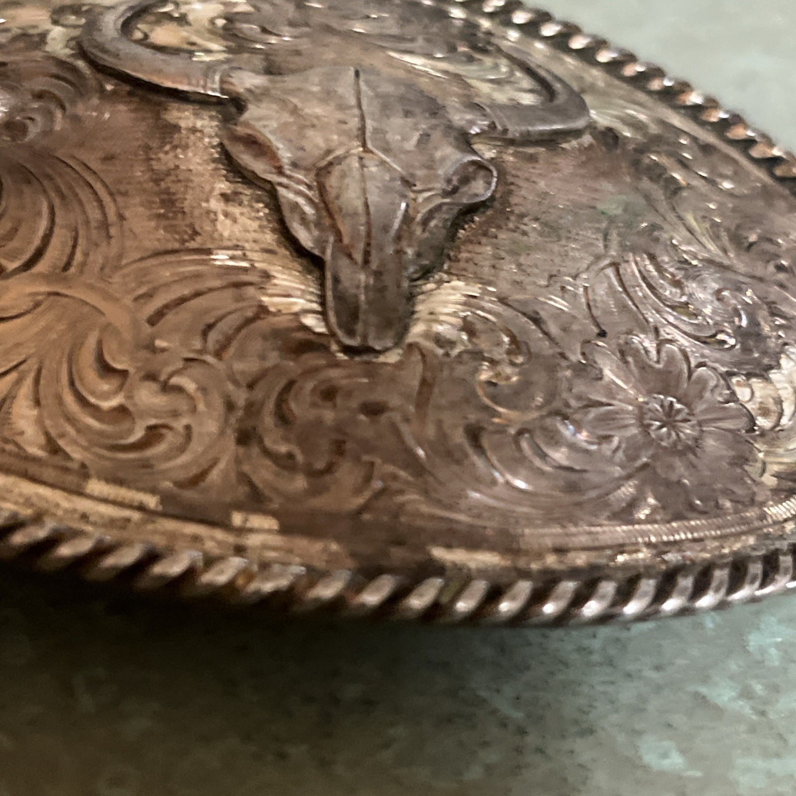 Montana Silversmiths Buffalo Bull Skull Belt Buckle Silver Cowboy Western Rodeo