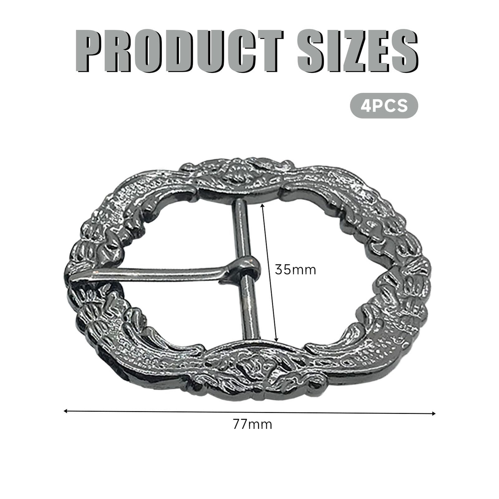 Lot of 4 Belt Buckle Men, Buckles for Men, Metal Belt Buckles f…