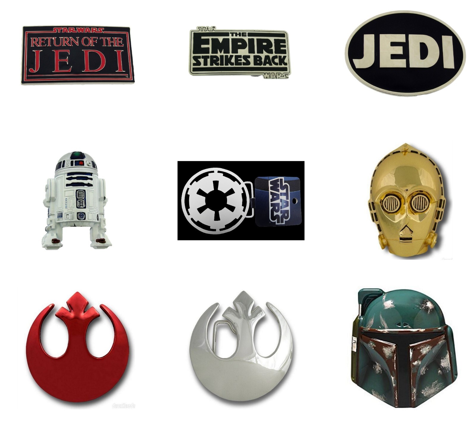 Star Wars Belt Buckle Halloween Men Cosplay Costume Boba Fett Rock Rebel Western