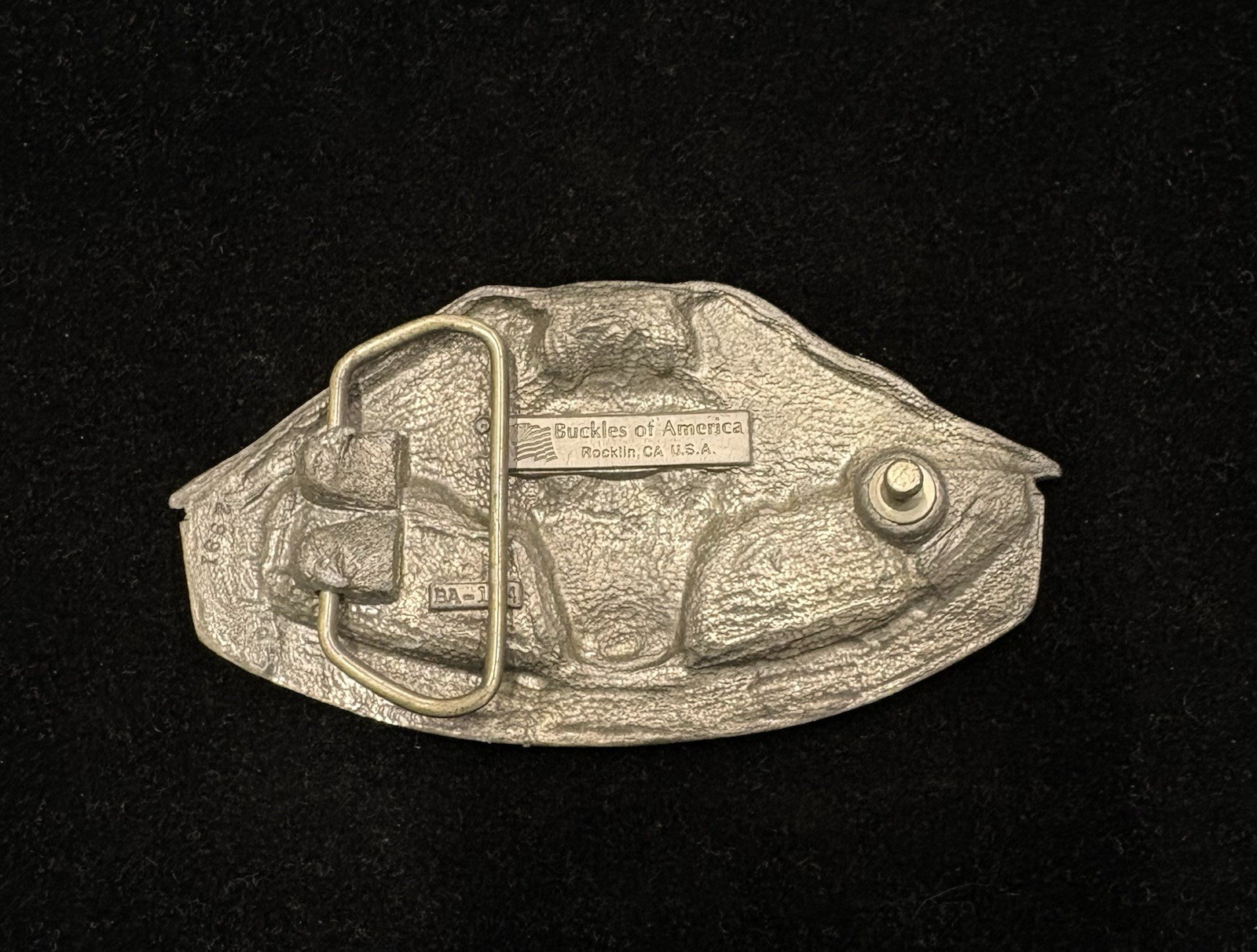 Vintage MBIC 3D “Outlaw” Winged skull pilot belt buckle RARE