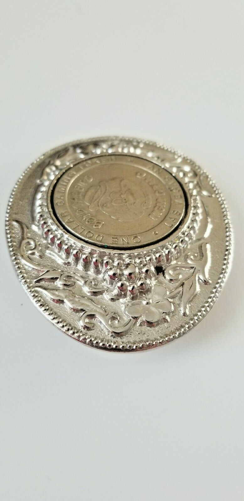 MGM Grand Las Vegas Boyd the Bear One Dollar Gaming Token Belt Buckle