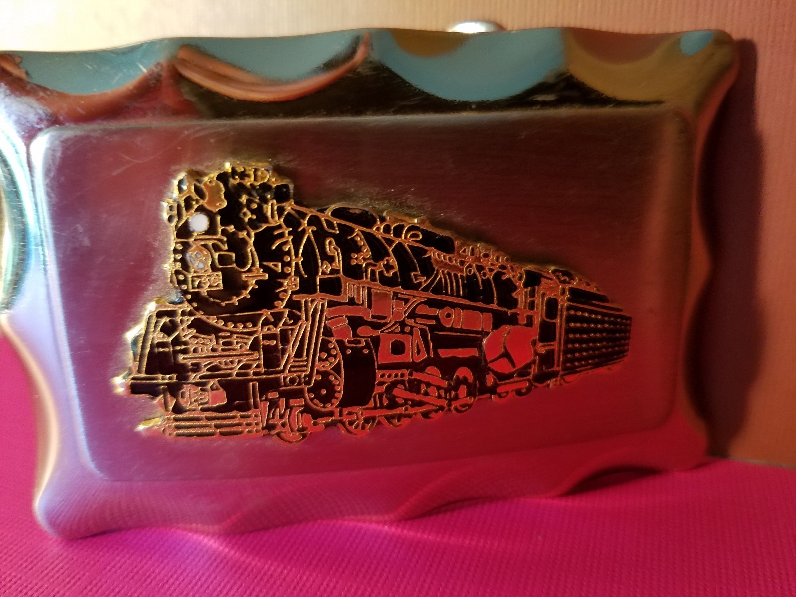 Vintage Locomotive Train Engine Railroad Belt Buckle