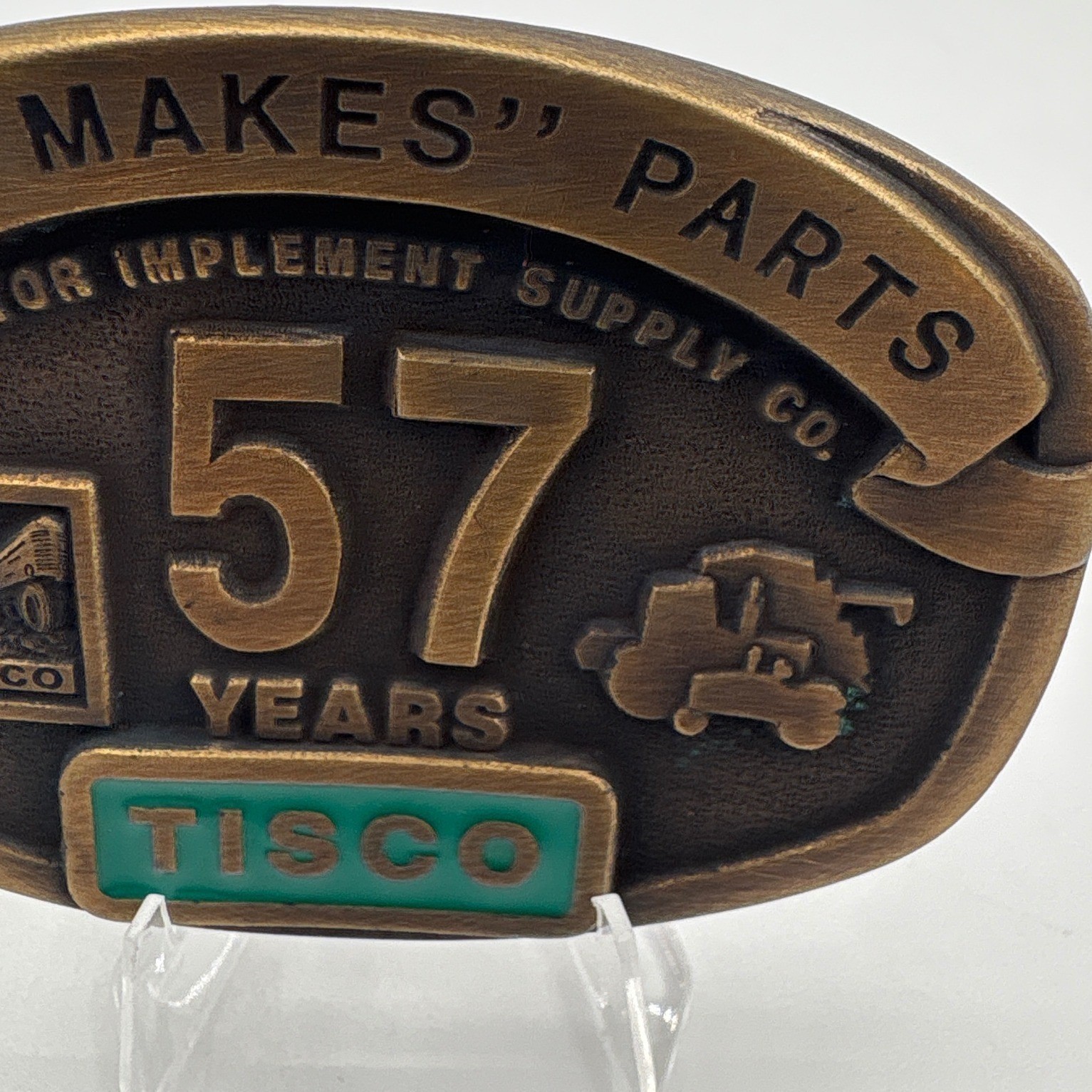 TISCO 57 Years Belt Buckle Series V Limited Edition #779 Vintage Farming