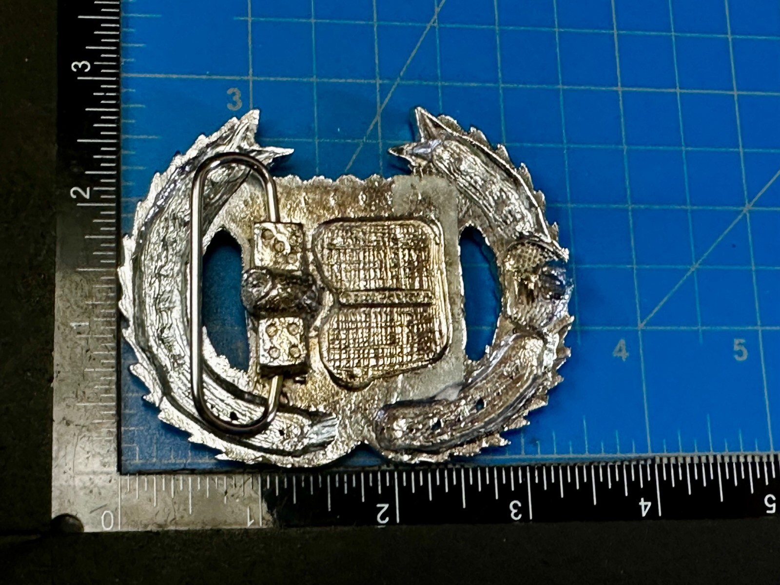 Cadillac Style Crown & Leaf Symbol Silver Tone Cutout Belt Buckle – 2002 Mobtown
