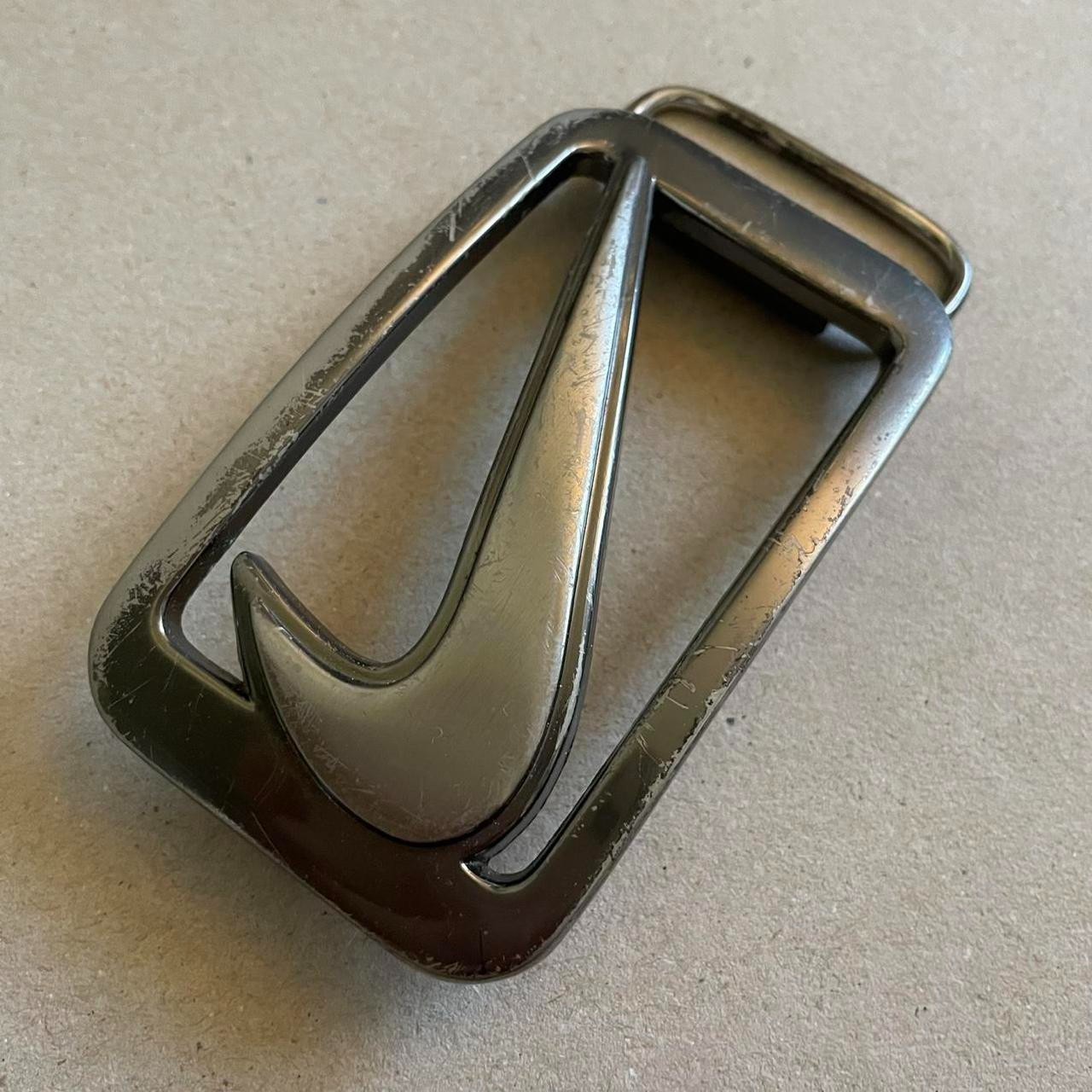 Nike Swoosh Belt Buckle Silver Metal Clip Buckle