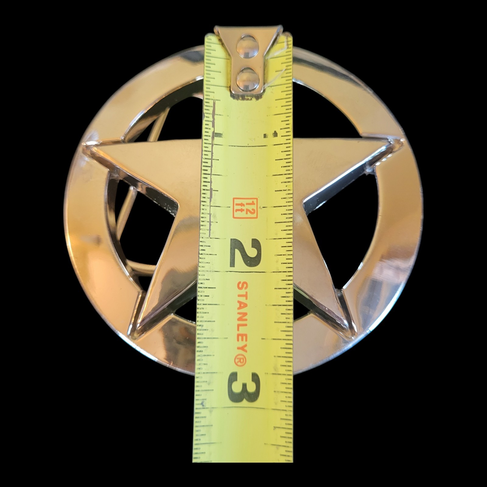 Marshall Law Texas Star Belt Buckle Metal Cowboy Western Biker