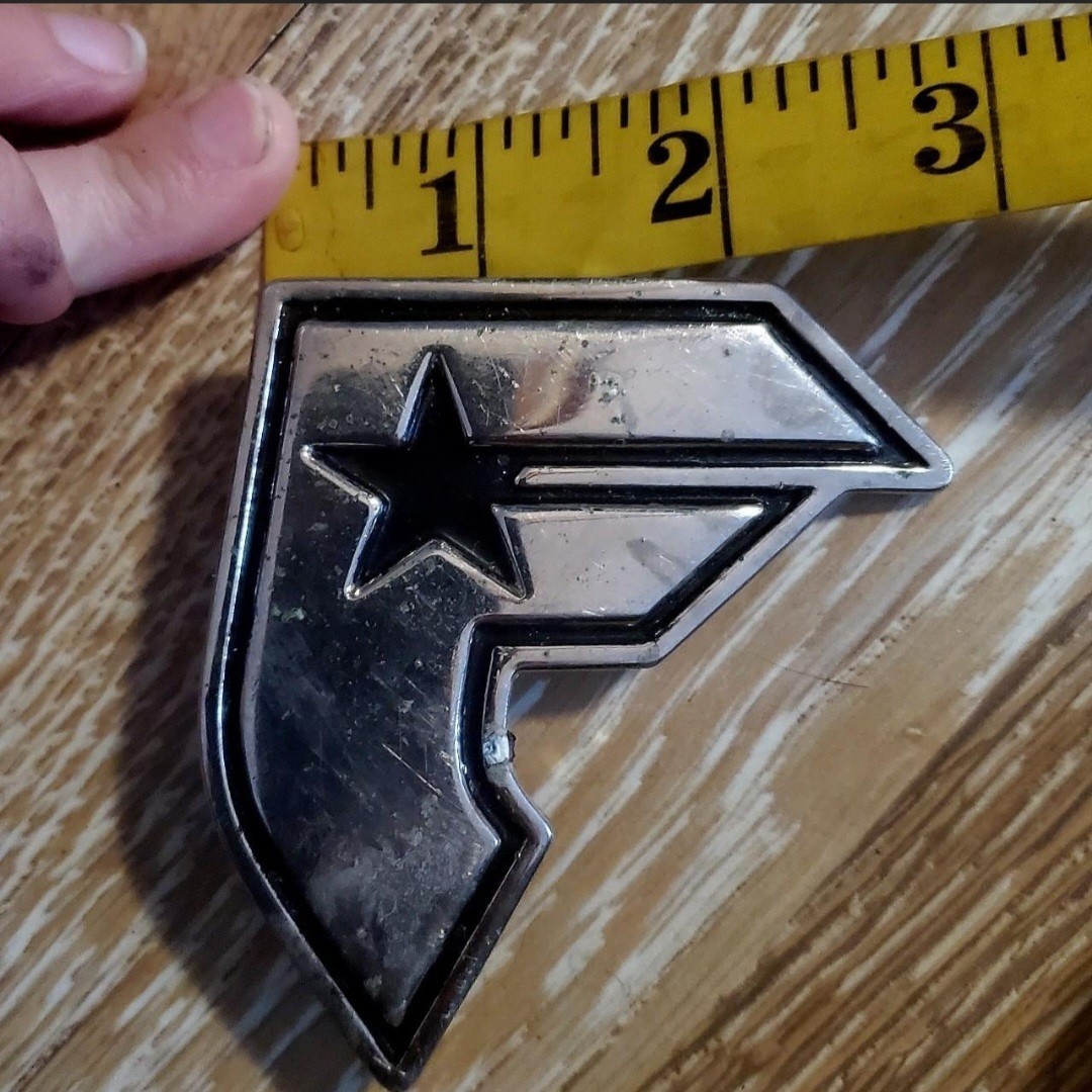 Famous Stars & Straps Silver Metal F Star Logo Belt Buckle